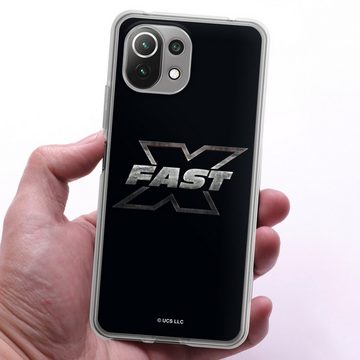 DeinDesign Handyhülle Fast & Furious Logo Offizielles Lizenzprodukt Fast X Logo Metal, Xiaomi Mi 11 Lite 5G Silikon Hülle Bumper Case Handy Schutzhülle