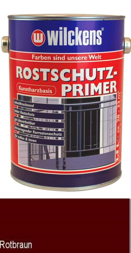 Wilckens Farben Rostblocker 2,5 Liter Rostschutzprimer Rotbraun