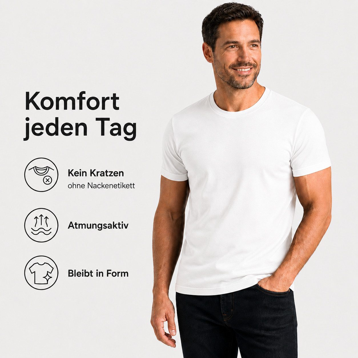 Sitztgut T-Shirt Classic Crew Neck T-Shirt (1-tlg) – Bild 5 von 5