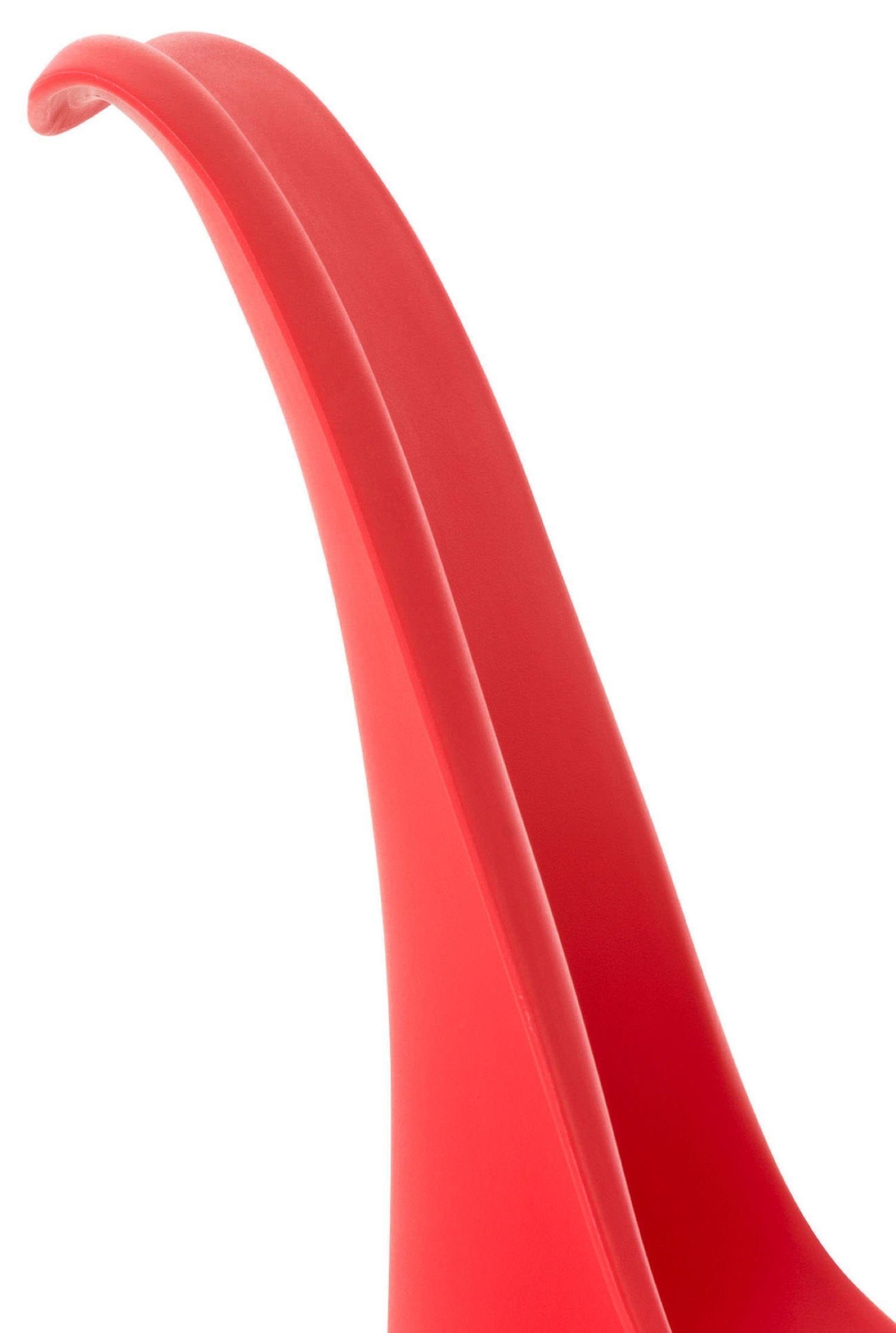 Besucherstuhl mit - x 50 Lines natura), - TPFLiving Maße Kunstlederbezug Buchenholz Gestell (TxBxH): rot x - Farbe: (Küchenstuhl 49 83cm Esszimmerstuhl