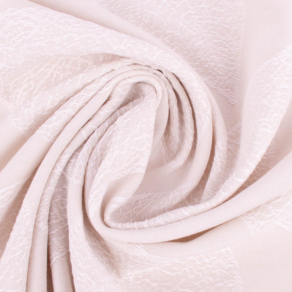SCHÖNER LEBEN. Stoff Vorhangstoff Meterware Dekostoff Jacquard blickdickt hell-beige 150cm, made in Germany