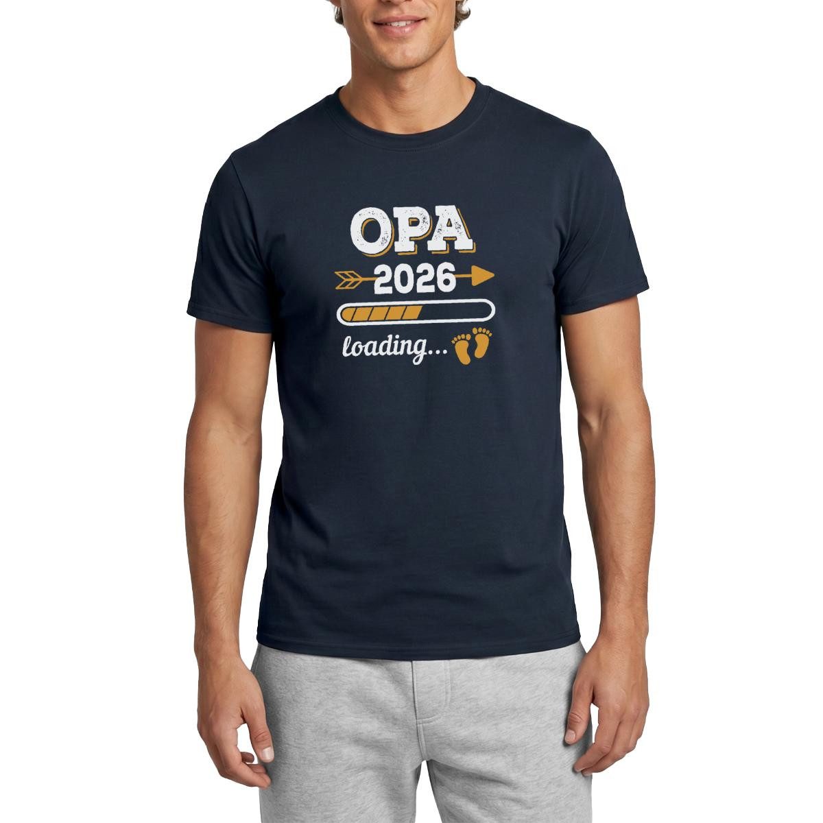 Spreadshirt T-Shirt Opa 2026 Zukünftiger Großvater Schwangerschaft Ankündigung Männer T-Sh (1-tlg)