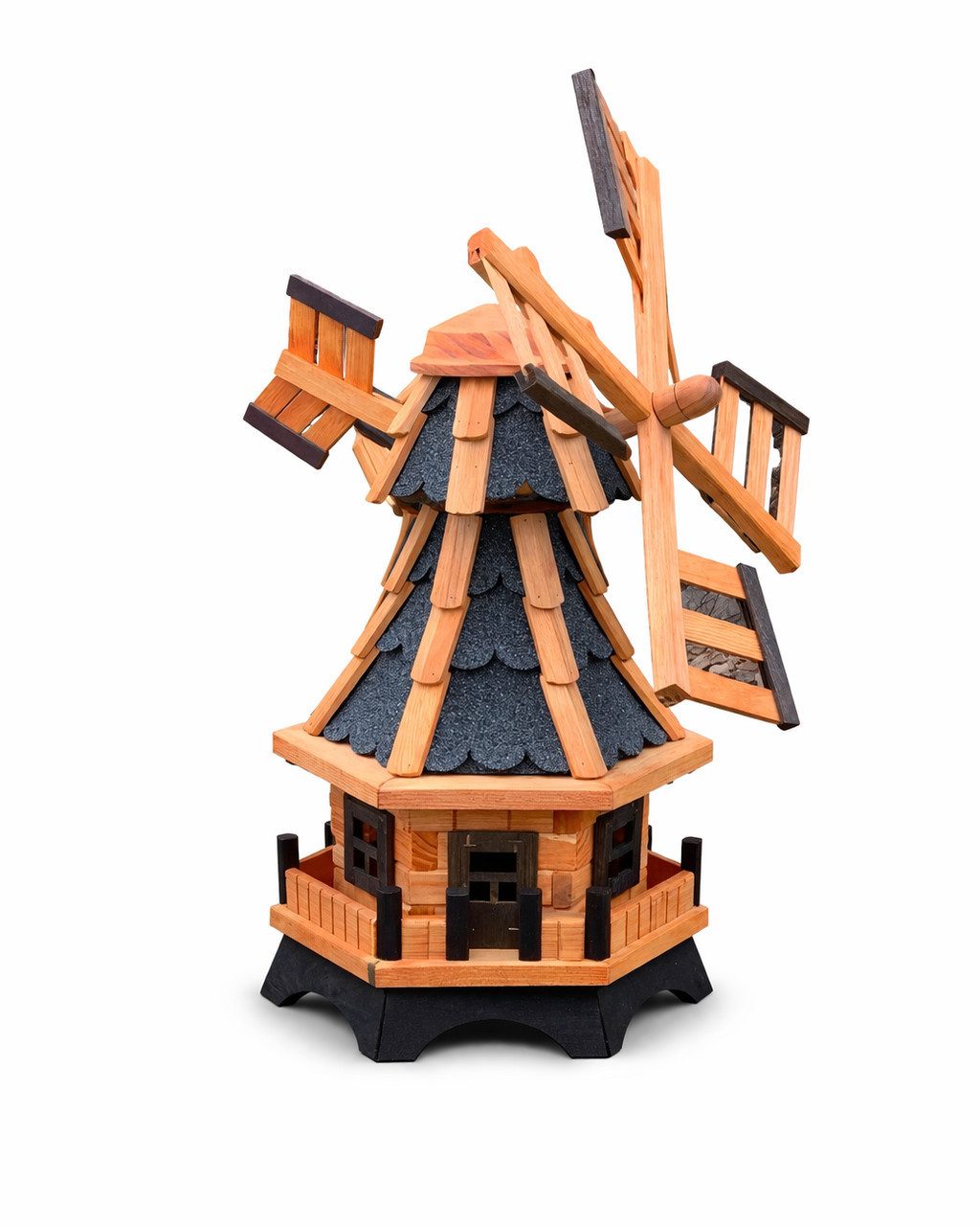 Holzdekoladen Deko-Windrad Garten-Windmühle Holz 70 cm kugelgelagert drehbar Deko