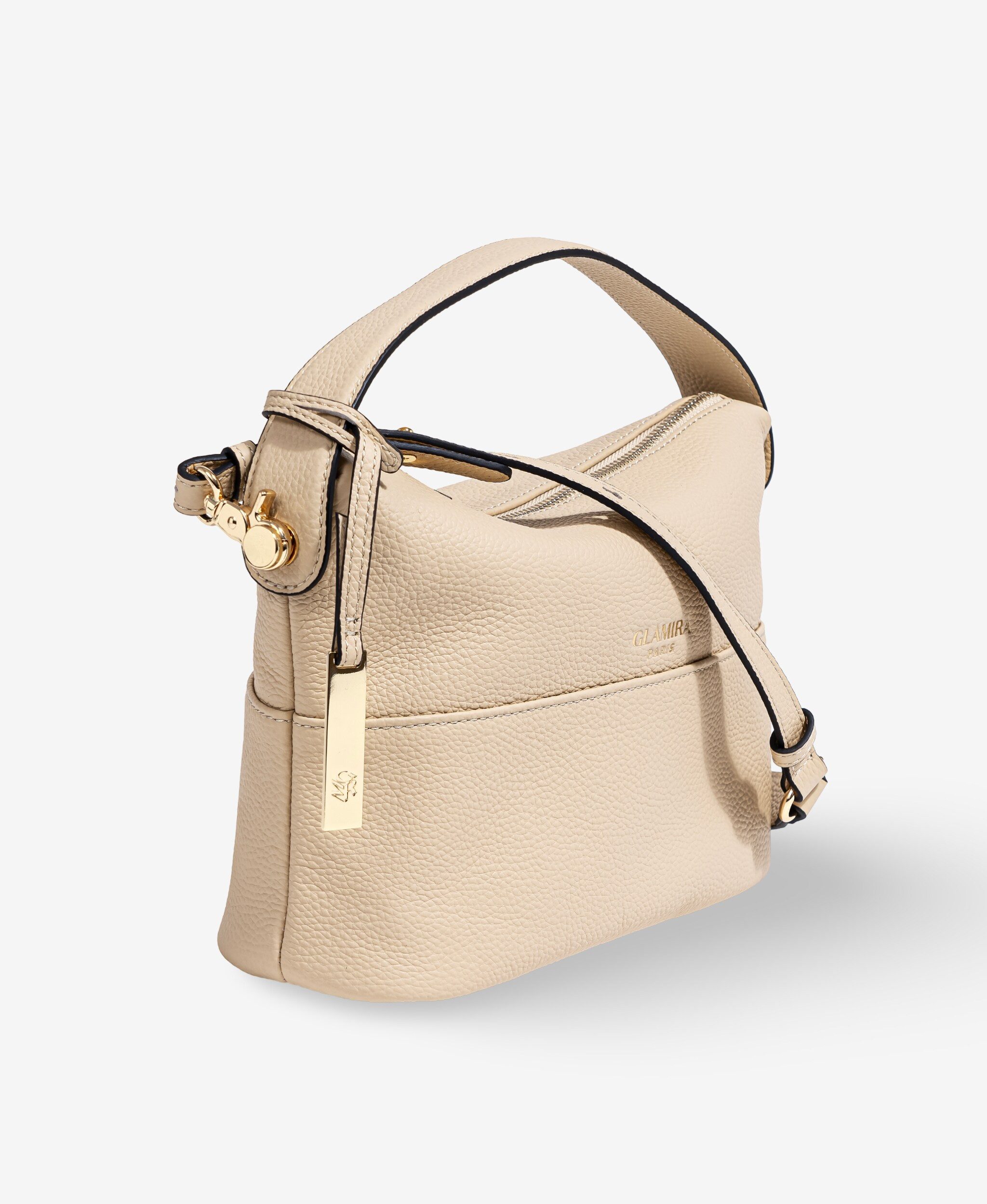 GLAMIRA Umhängetasche GoAnywhere Beige Umhängetasche (1-tlg), echt Leder