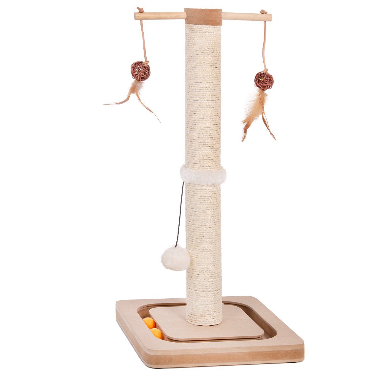 Canadian Cat Company Kratzsäule Kratzstamm Charly, mit 60cm-hoher Kratzsäule, ca. 29 x 29 x 65 cm