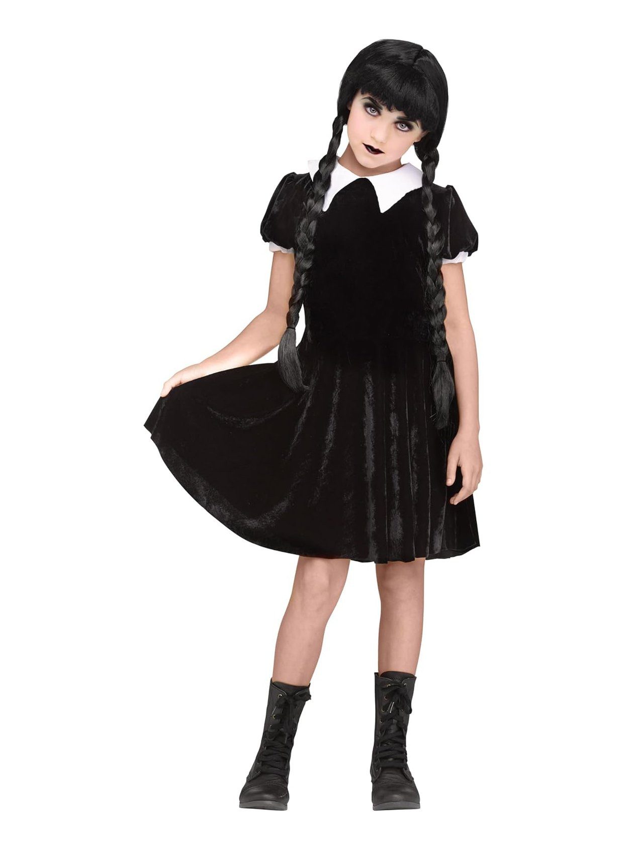 Fun World Vampir-Kostüm Vampir Schulmädchen - Halloween Kostüm Kinder, Düsteres Schoolgirl Outfit für Mädchen