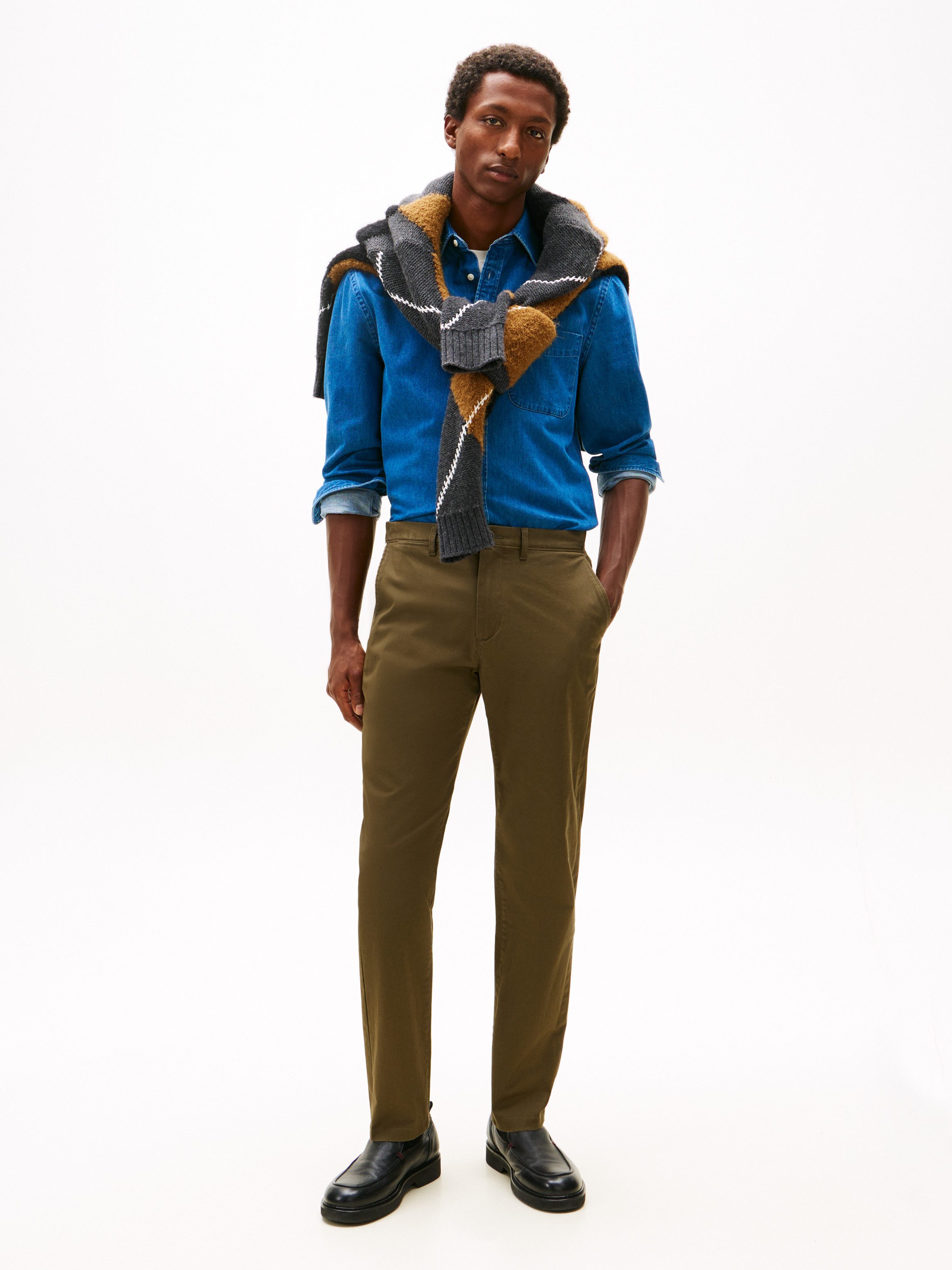 Tommy Hilfiger Chinohose HARLEM ESSENTIAL Tapered Leg, Basic, schlichtes Design