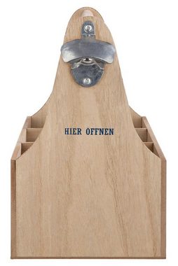 GILDE Thermobehälter, Holz, Maenner SixPack Flaschenhalter mit den Massen 30 x 26 x 18 cm.