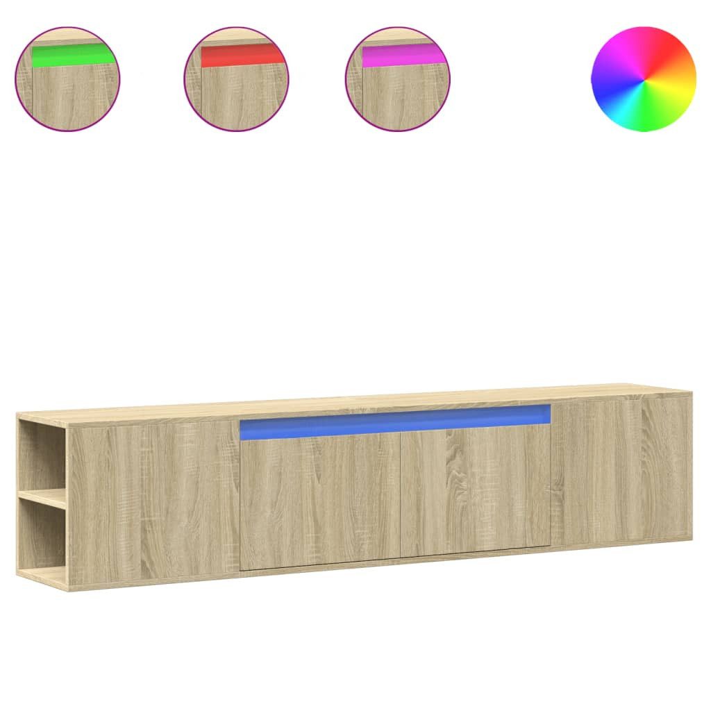 vidaXL TV-Wand TV-Wandschrank mit LED-Beleuchtung Sonoma-Eiche günstig online kaufen