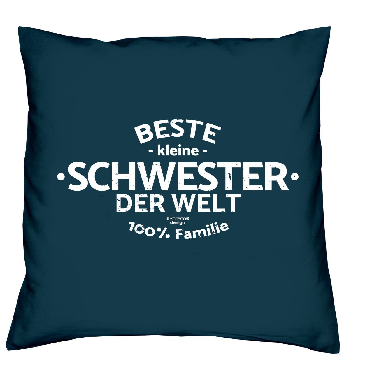 Soreso® Dekokissen »Kissen Beste kleine Schwester der Welt & Urkunde«,  Geschenk Geburstag Weihnachten online kaufen | OTTO