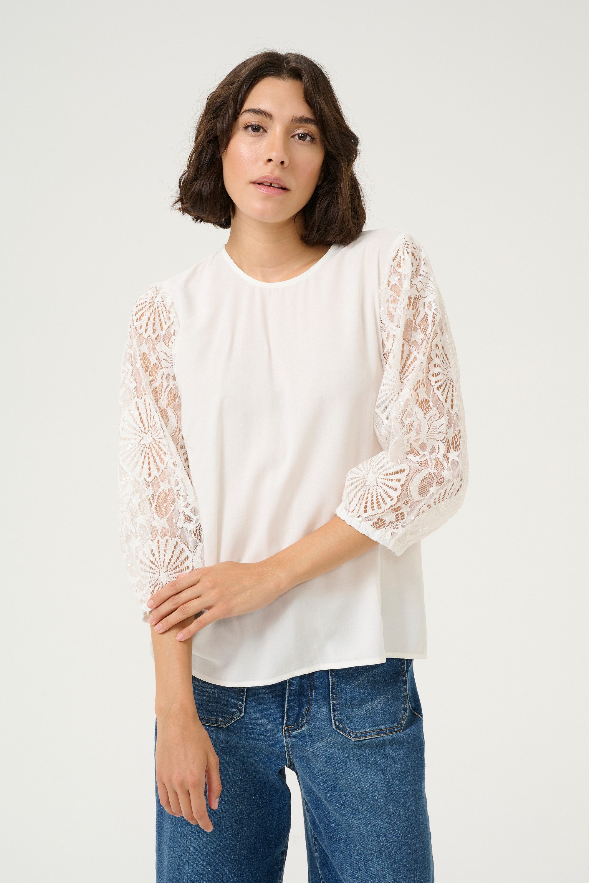 KAFFE Langarmbluse Langarm-Bluse KAemilia günstig online kaufen
