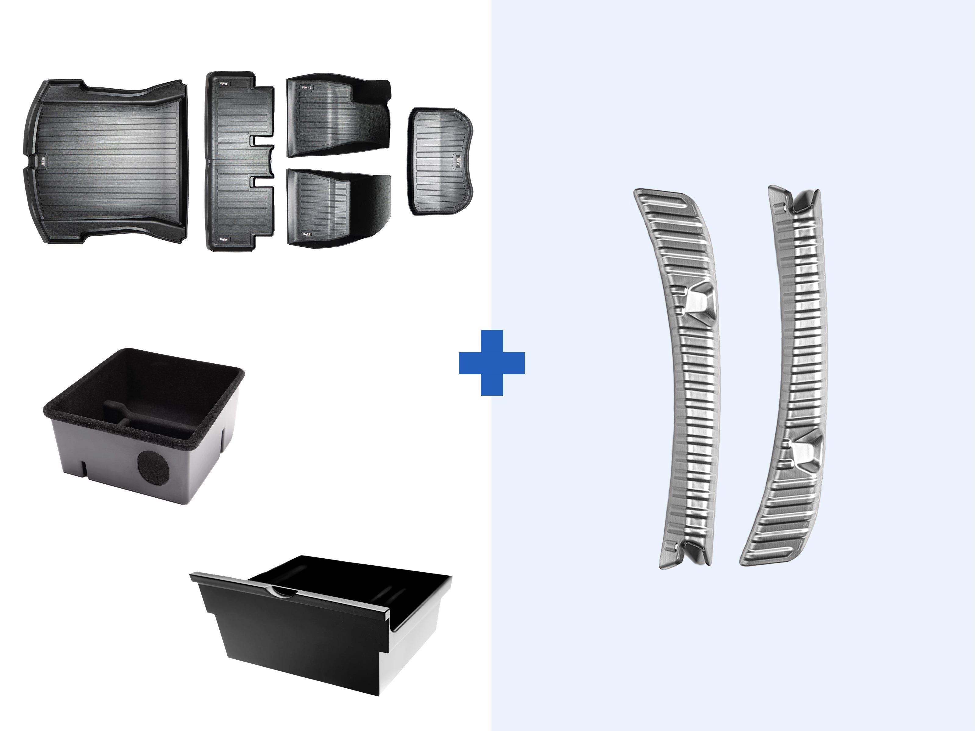 Shop4EV Auto-Fußmatte Essential-Set für Tesla Model 3, für Tesla | Automatten