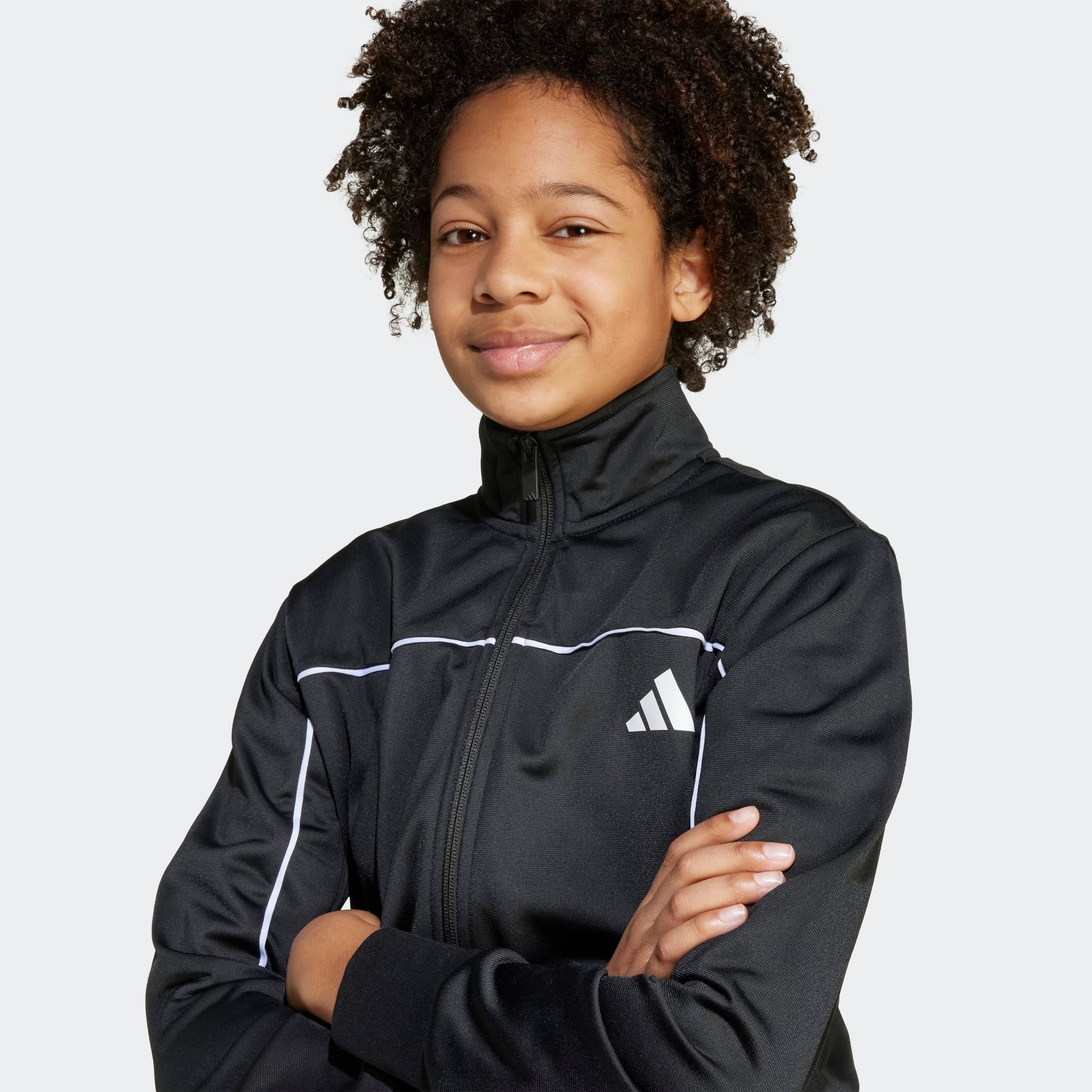 adidas Sportswear Trainingsanzug J CP TR TS (2-tlg), für Kinder und Teens, zweiteiliges Set, mit Stehkragen