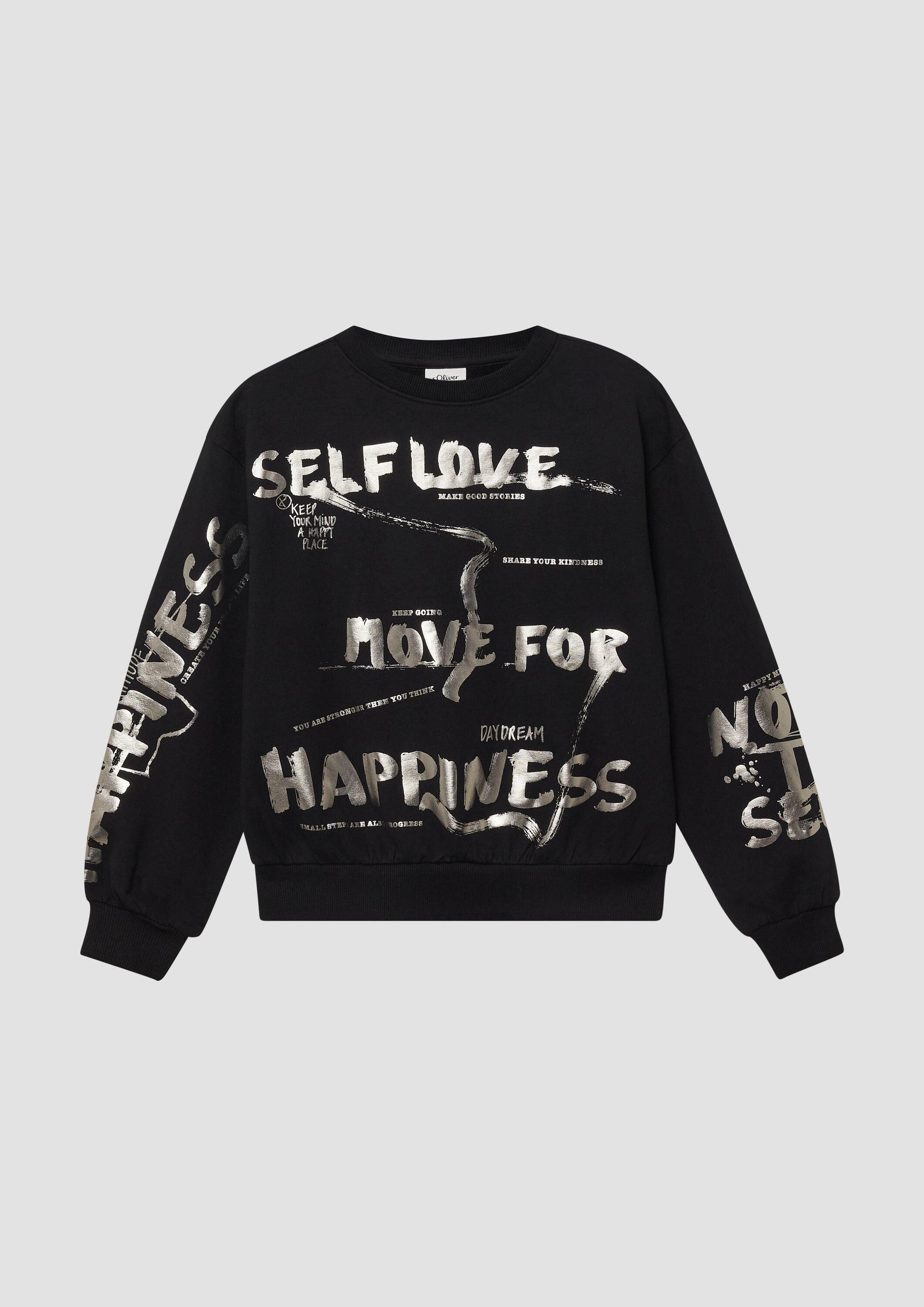 s.Oliver Sweatshirt Sweatshirt Kuscheliges Oversize Sweatshirt mit Folienpr günstig online kaufen
