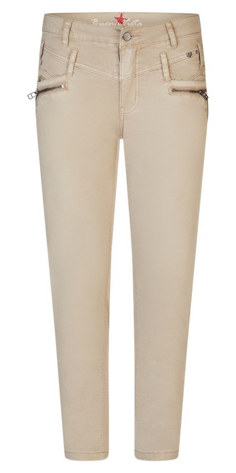 Buena Vista Stoffhose – 7/8 Slim Fit Hose mit Reißverschlussdetails