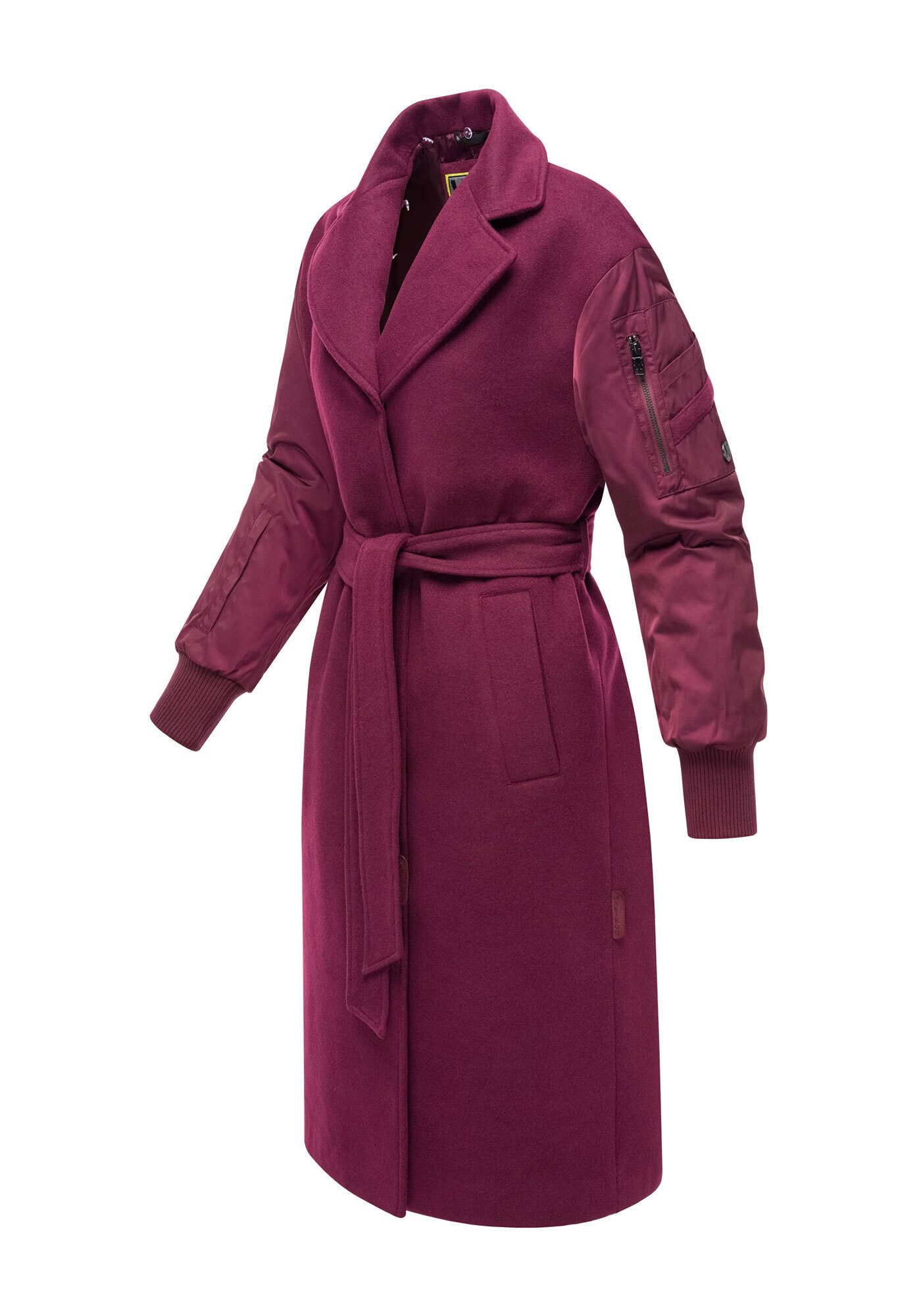 Marikoo Winterjacke Tjadee Langer Wickelmantel – Bild 4 von 5
