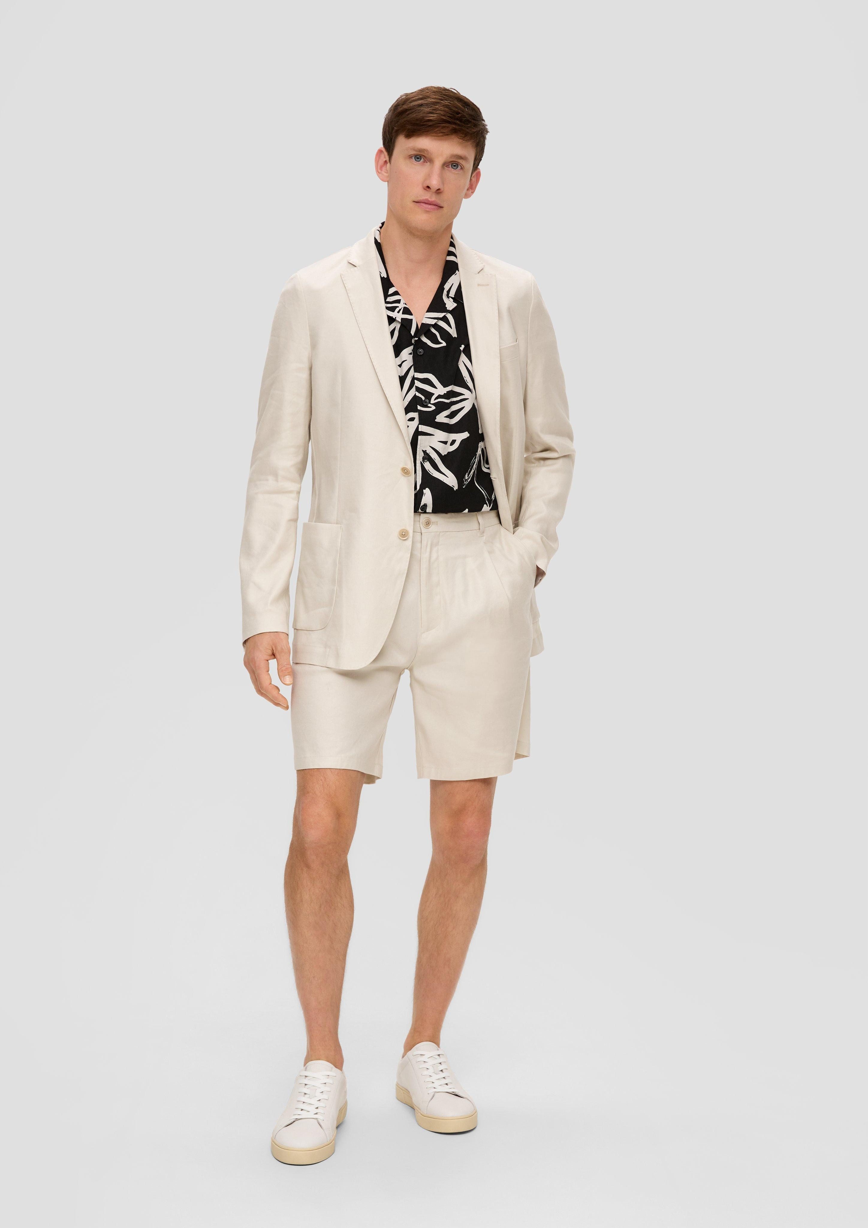 s.Oliver BLACK LABEL Bermudas Regular: Shorts aus Leinen-Lyocell-Mix