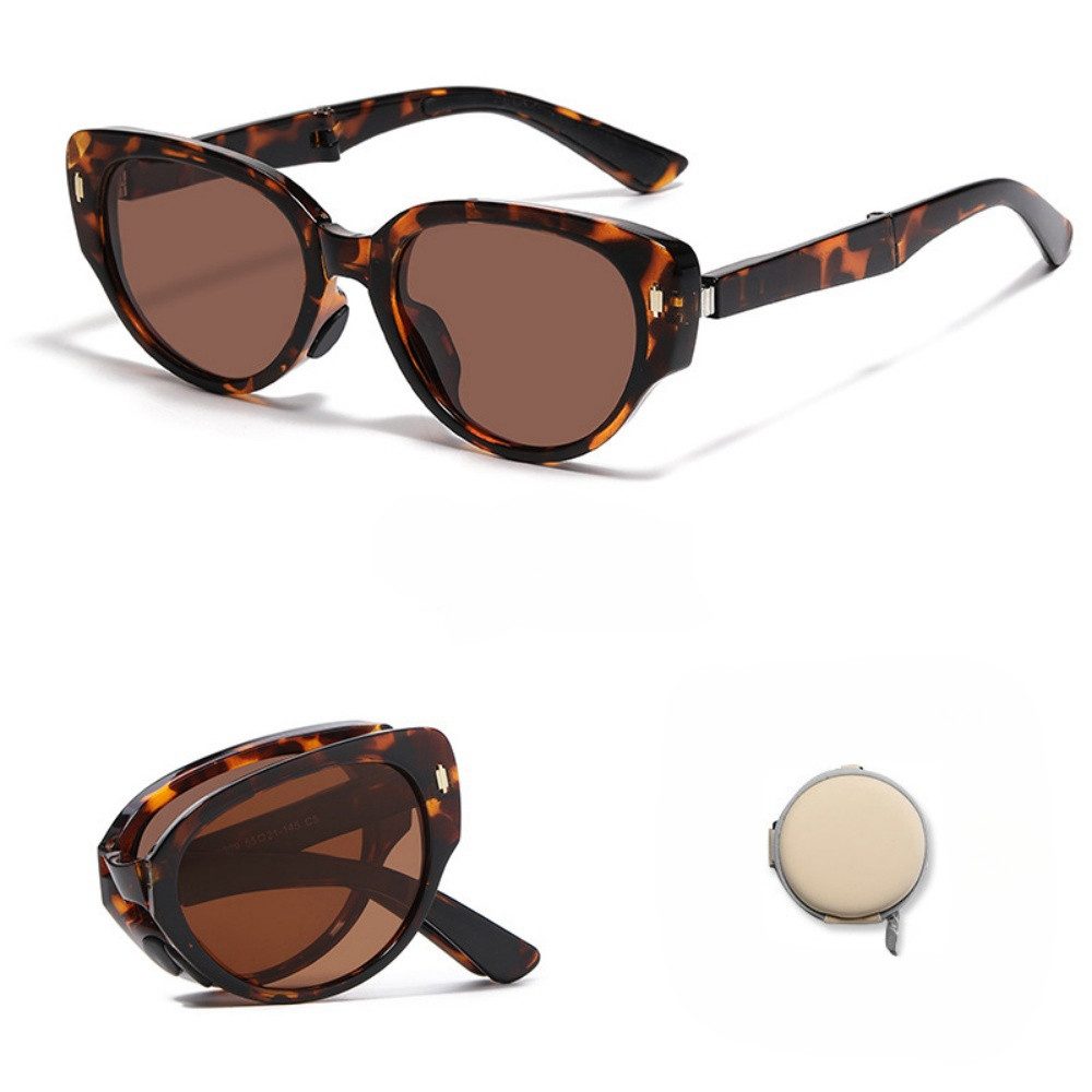 PACIEA Sonnenbrille Cat Eye Kompakt Faltbar Leicht UV Schutz Outdoor Blendfrei