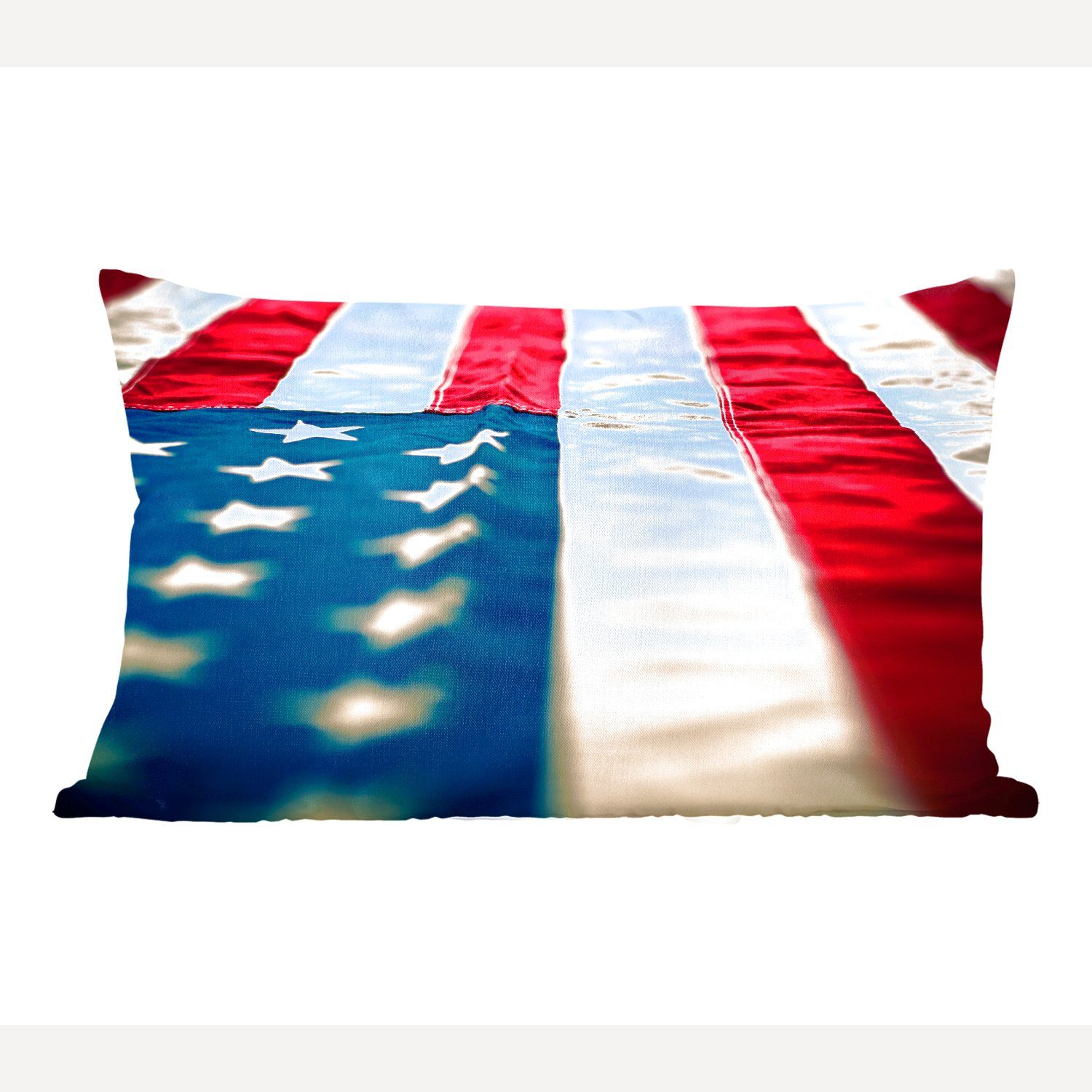 MuchoWow Dekokissen Flagge der Vereinigten Staaten von der Seite, Wohzimmer Dekoration, Zierkissen, Dekokissen mit Füllung, Schlafzimmer
