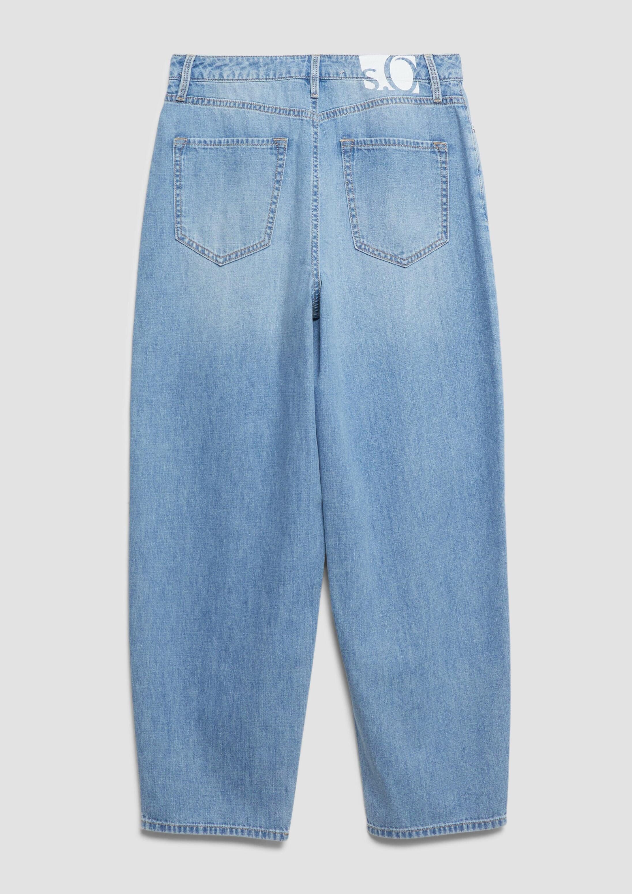 s.Oliver Weite Jeans Jeans-Hose Ankle-Jeans / Regular Fit / High Rise / Barrel Leg