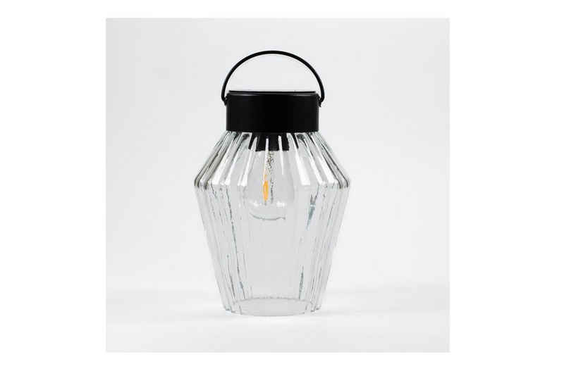 Coen Bakker LED Windlicht Anna`s Collection, Dämmerungssensor, LED, warmweiss, Solar Licht Deko Tischleuchte Glas Filament klein