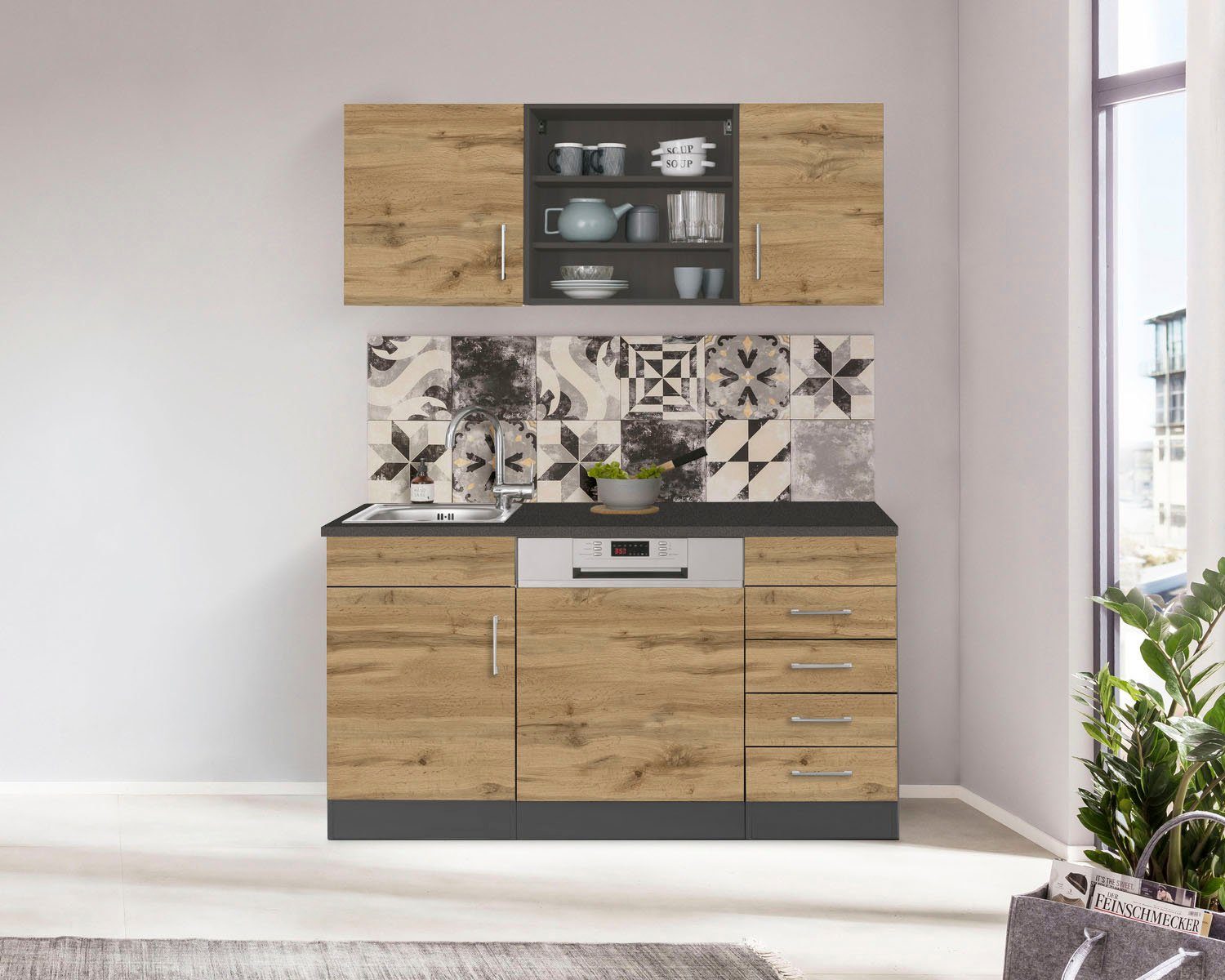 KOCHSTATION Pantryküche KS-Mali, Breite 150 cm, günstig online kaufen