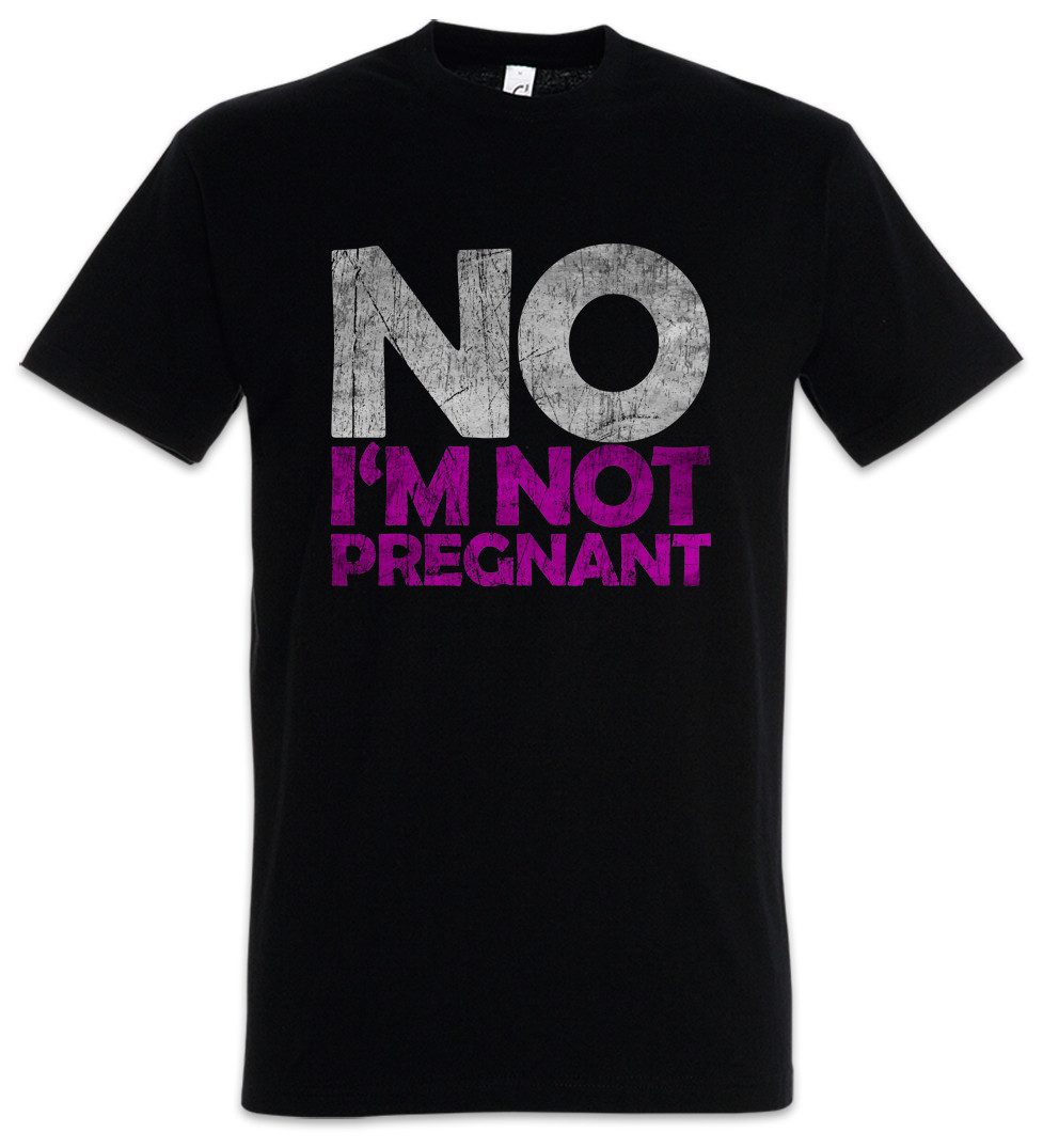 Urban Backwoods Print-Shirt No I'm Not Pregnant Herren T-Shirt Dick Dicke Nicht Schwanger Stolz (1-tlg) Übergewicht Chubby Pride Fat