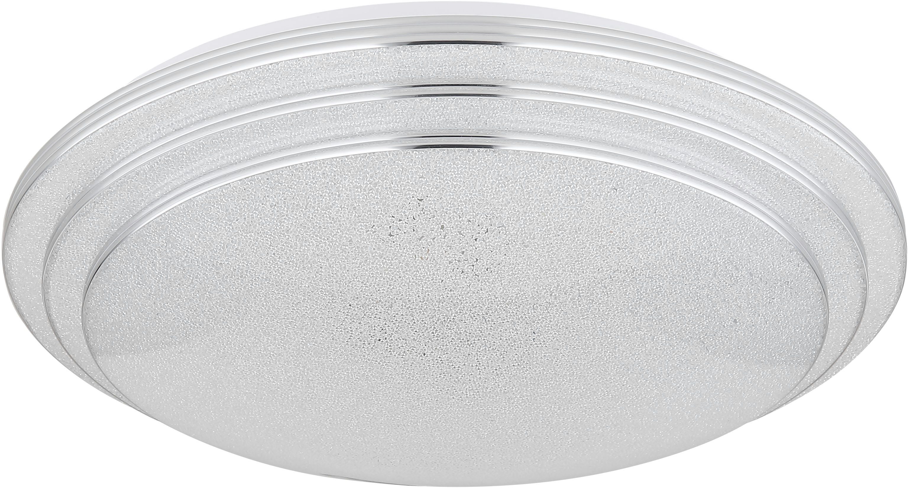 GLOBO LIGHTING LED Deckenleuchte ALEY, Dimmfunktion, Fernbedienung, Infrarot inkl., Memoryfunktion, mehrere Helligkeitsstufen, LED fest integriert, Deckenlampe/rund/Wohnzimmer/Schlafzimmer/elegant