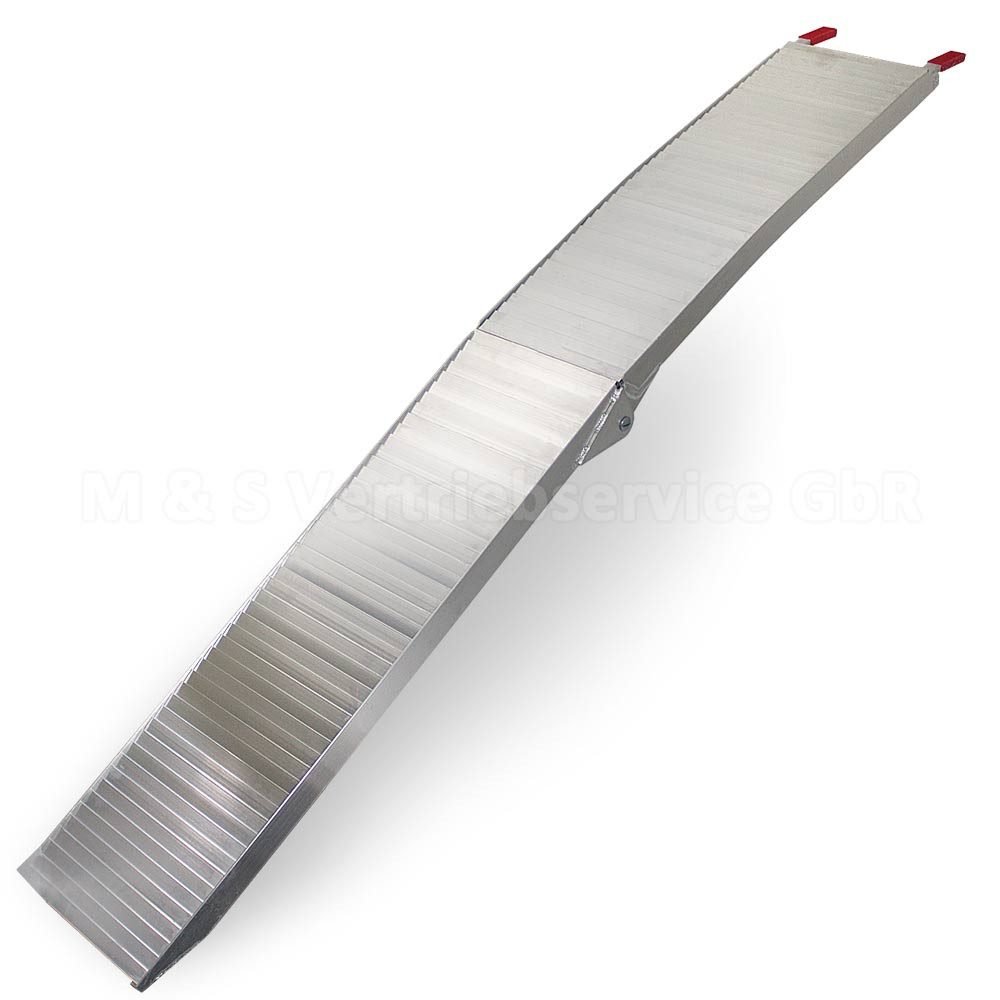 Bituxx Auffahrrampe (ALU-Auffahrrampe / Motorradrampe / geschlossen / 340kg) (1-St., Rampe + Befestigungsgurt), 205cm, belastbar bis 340kg, zusammenklappbar, MS-14446