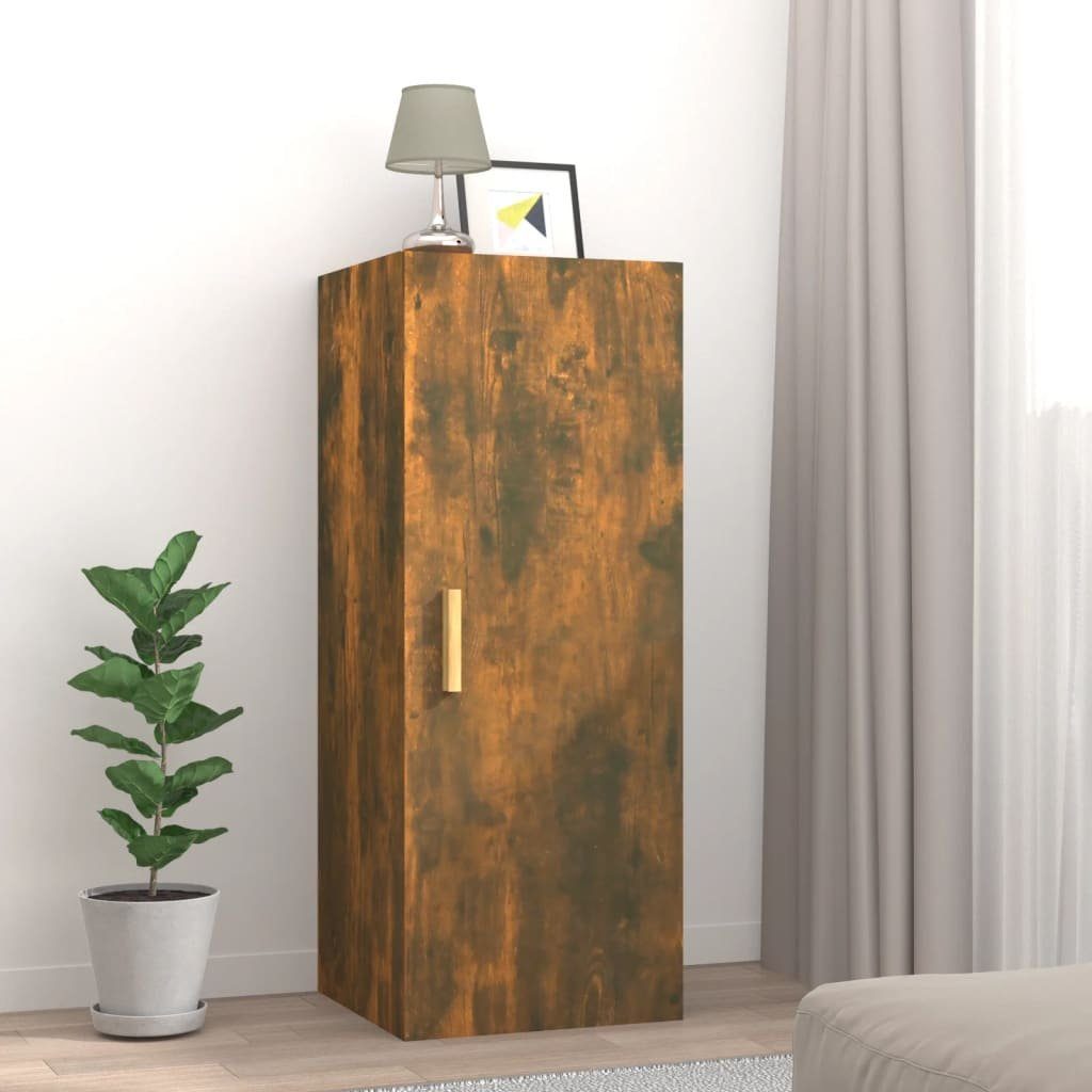 vidaXL Regal Wandschrank Räuchereiche 34,5x34x90 cm Holzwerkstoff, 1-tlg.