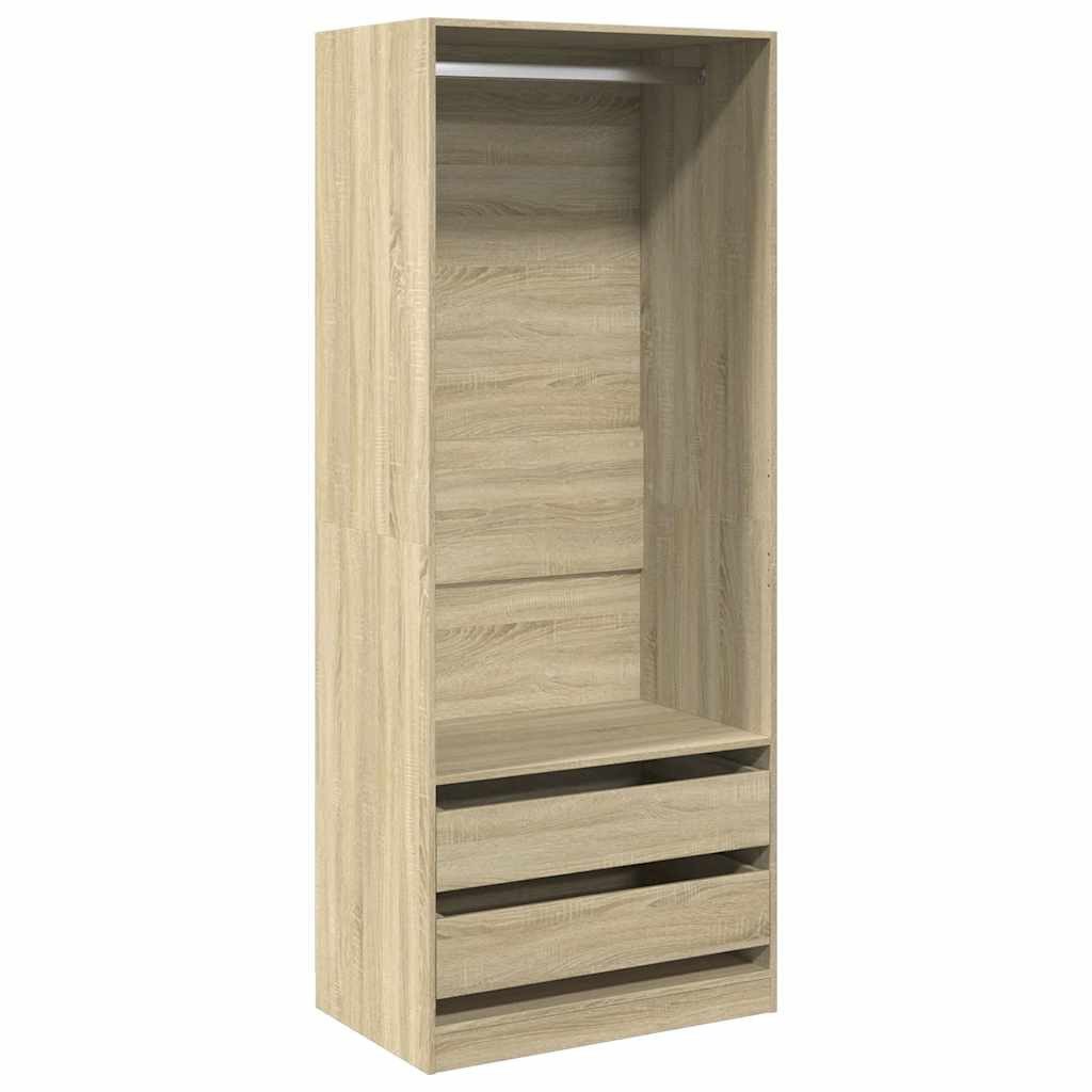 vidaXL Kleiderschrank Kleiderschrank Sonoma-Eiche 80x50x200 cm Holzwerkstoff (1-St)