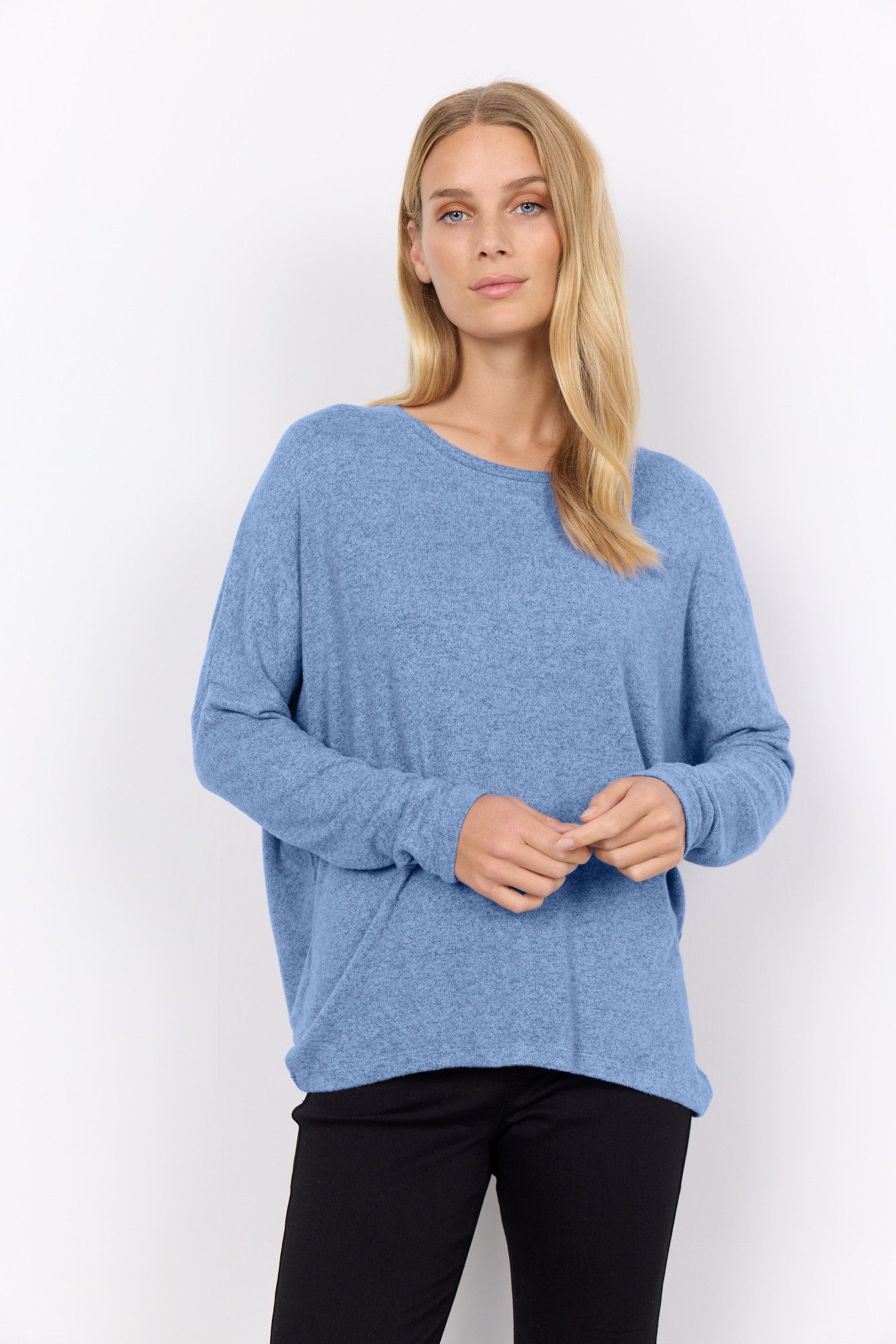 soyaconcept Rundhalsshirt SC-BIARA 1 bequemer Pullover, elastische Viskose- günstig online kaufen