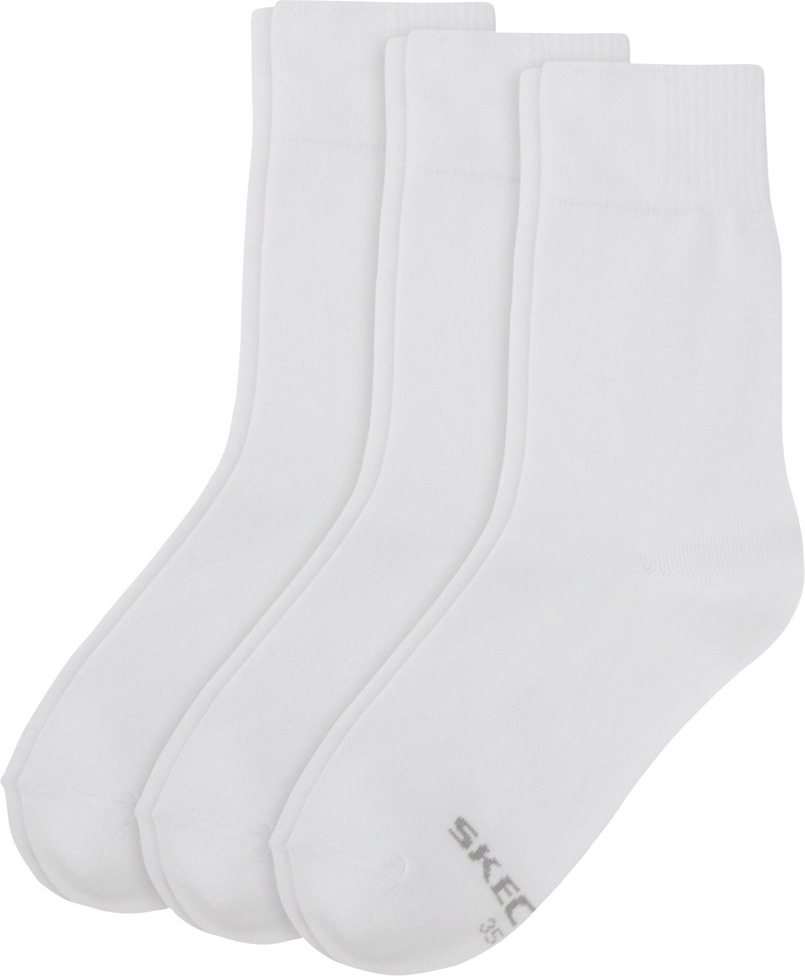 Skechers Socken Damen-Socken 3 Paar Uni weiß