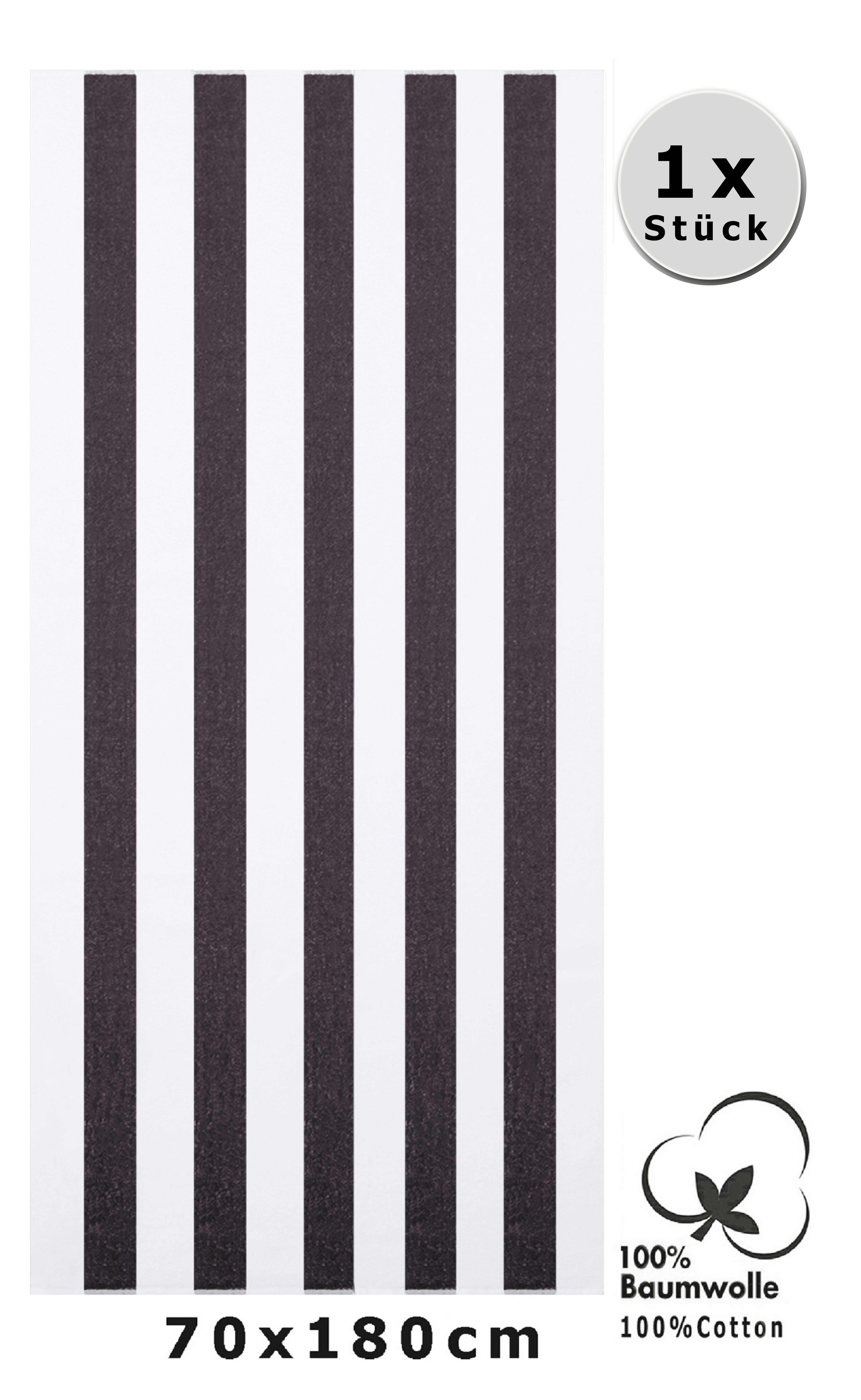 Betz Saunatuch Badetuch XXL Berlin mt Streifen Größe 70 x 180 cm, 100% Baum günstig online kaufen