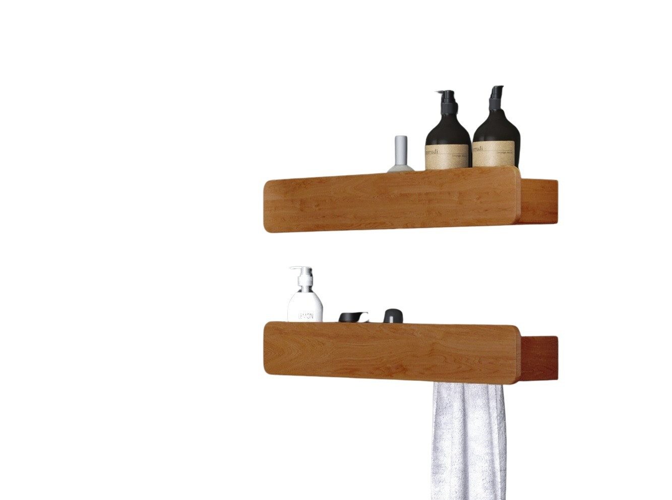Destiny Wandboard SPA & LIVING, 2er Set, 64 x 13 x 10 cm, Teak