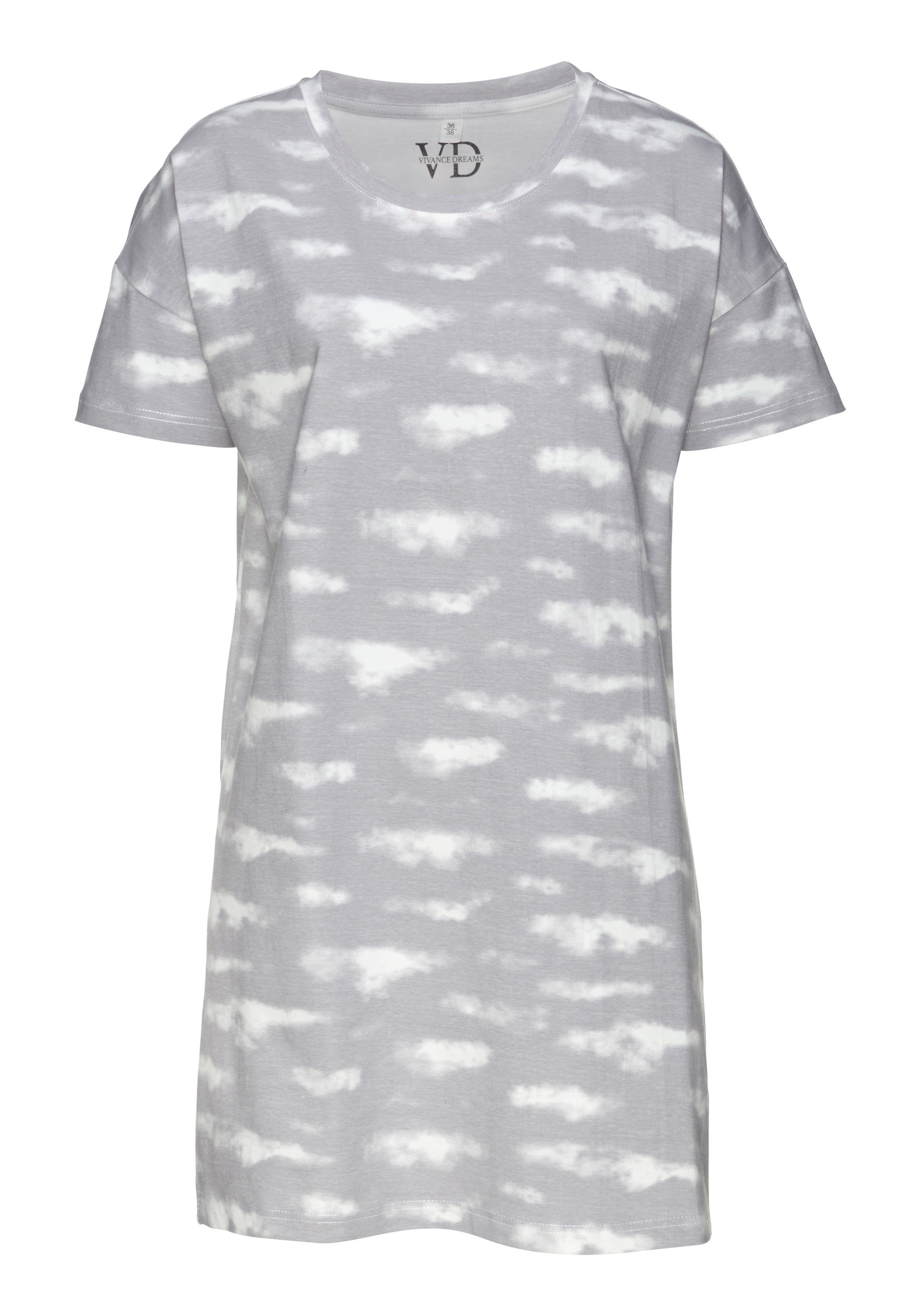 Vivance Dreams by Lascana Sleepshirt (Packung, 2 Stück) mit Wolkenmotiv – Bild 5 von 5