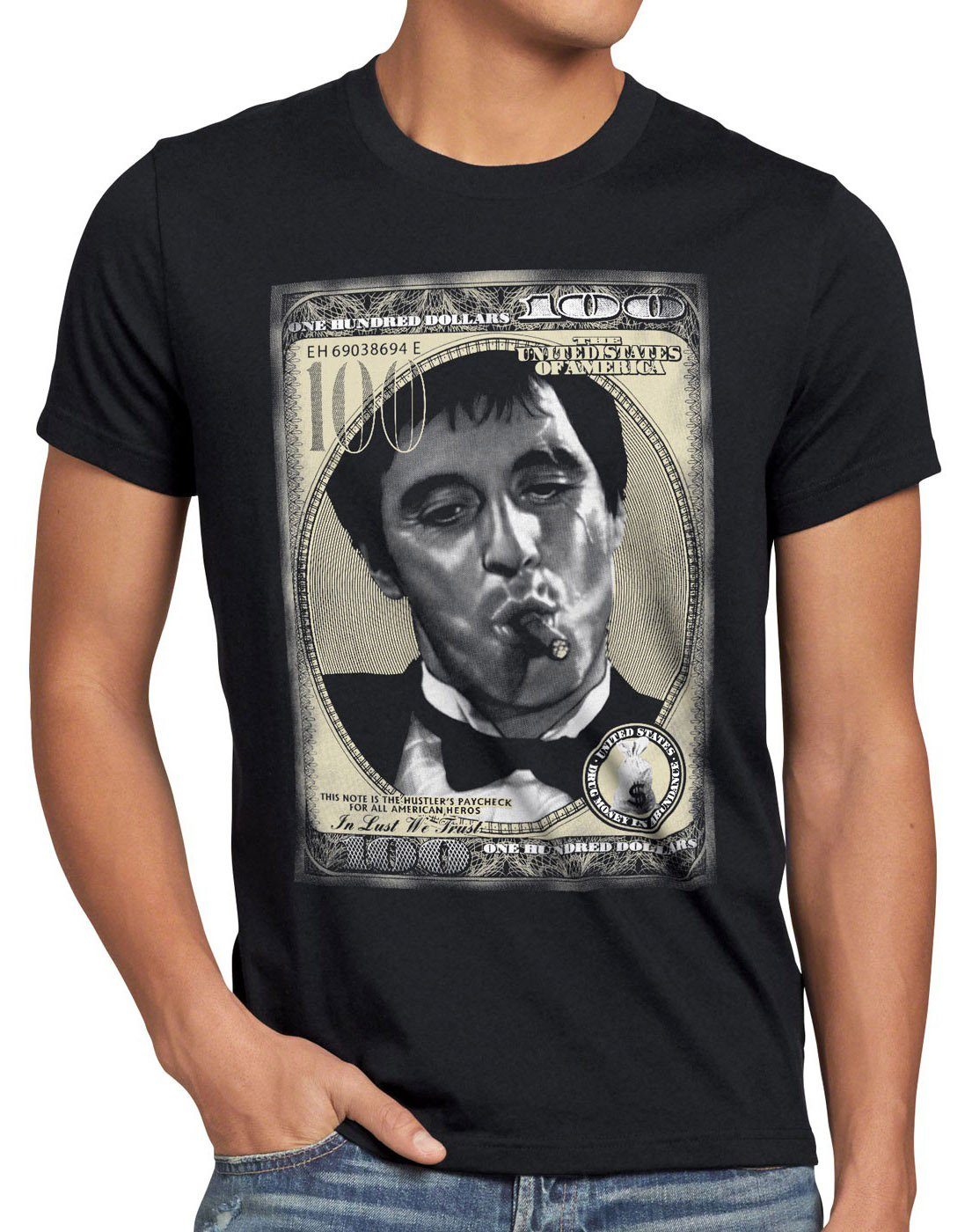 pablo al schein Dollar pacino exobar Print-Shirt montana T-Shirt Herren scarface kokain Tony style3