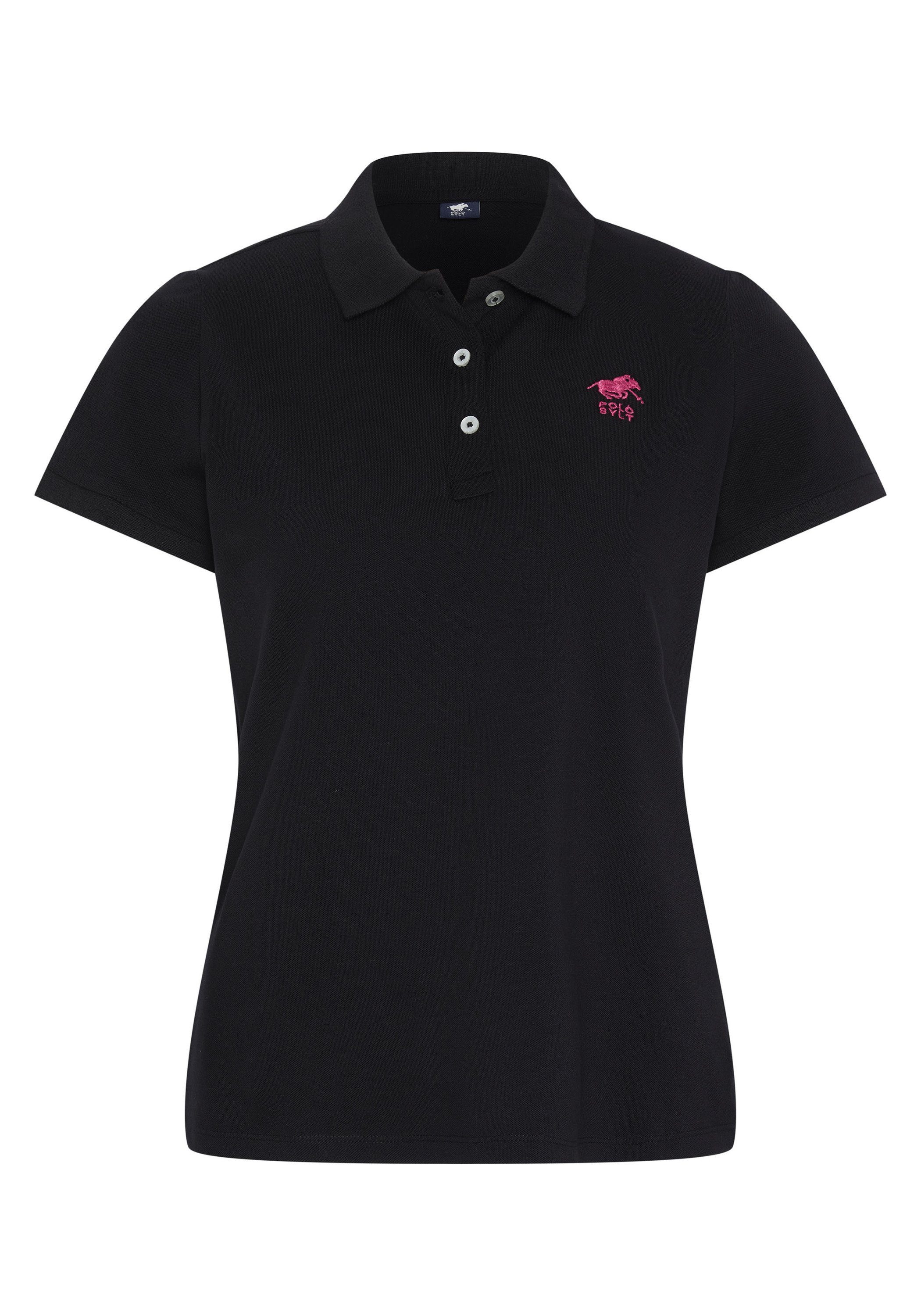 Polo Sylt Poloshirt mit Label-Stickerei 19-3911 Black Beauty