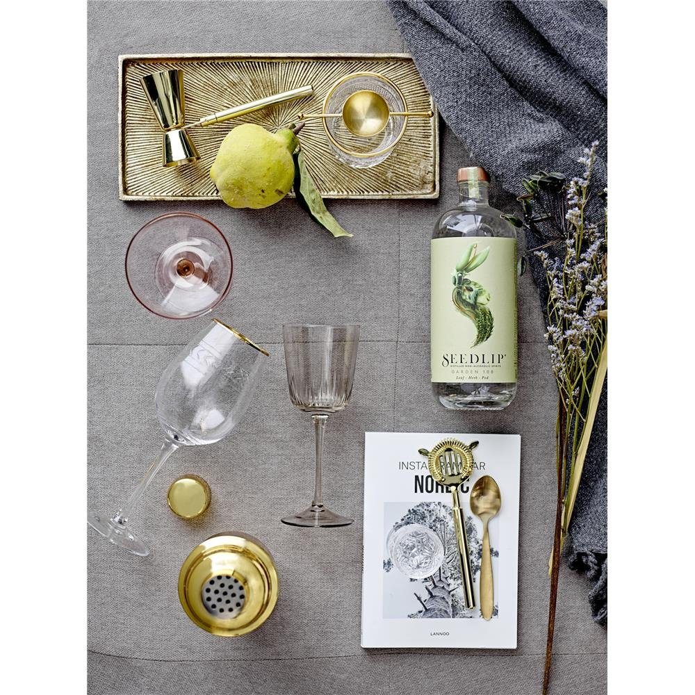 Bloomingville Cocktail Shaker, Edelstahl Schüttelbecher elegantes Barzubehör für die Hausbar gold