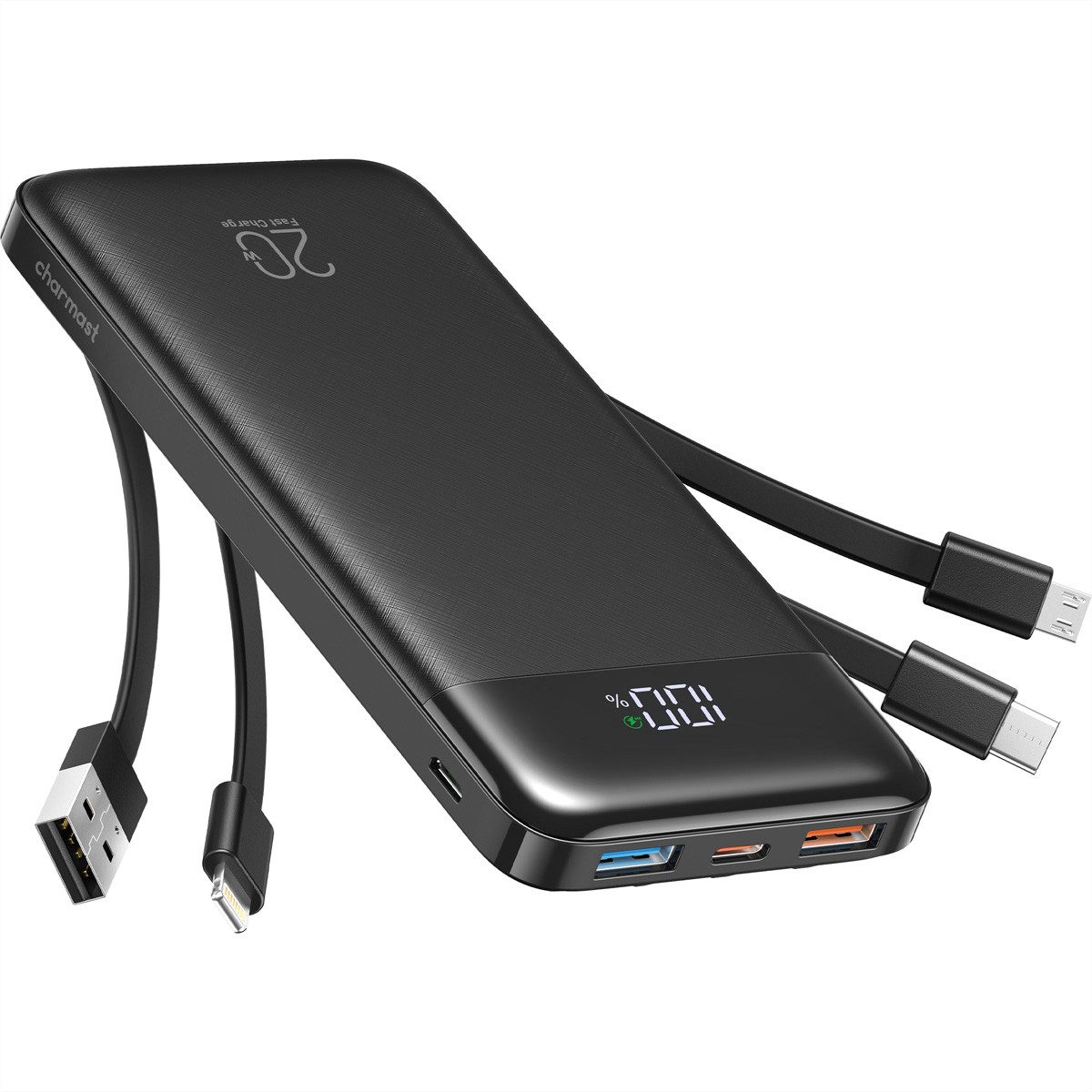 Charmast Powerbank W2065 20000mah black Stromadapter