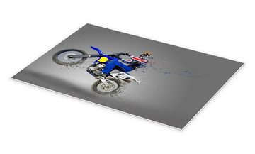 Posterlounge Poster Editors Choice, Motocross-Fahrer, Illustration