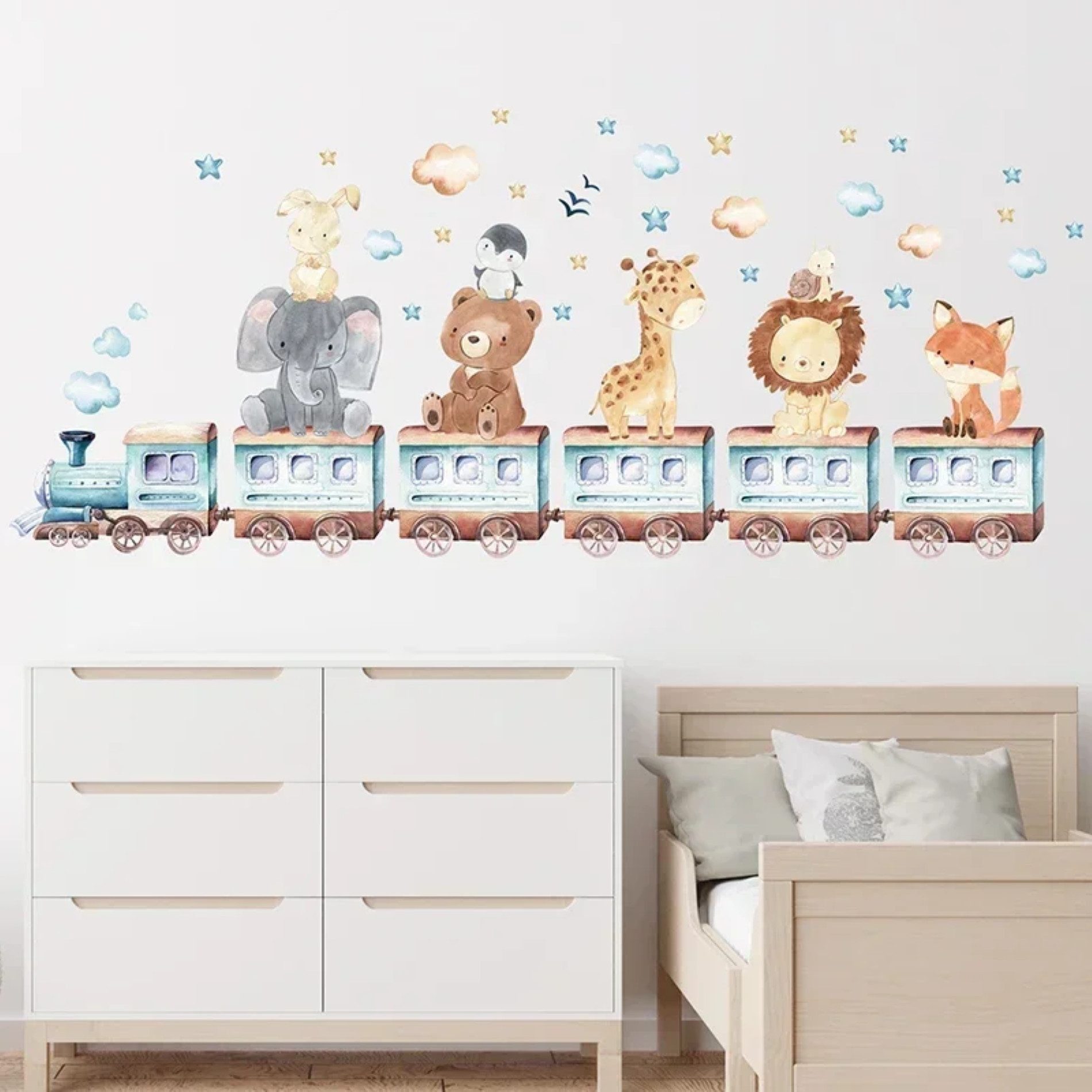 Montegoni Wandsticker Tiere Wandsticker für Kinderzimmer Dekoration, Wandau günstig online kaufen
