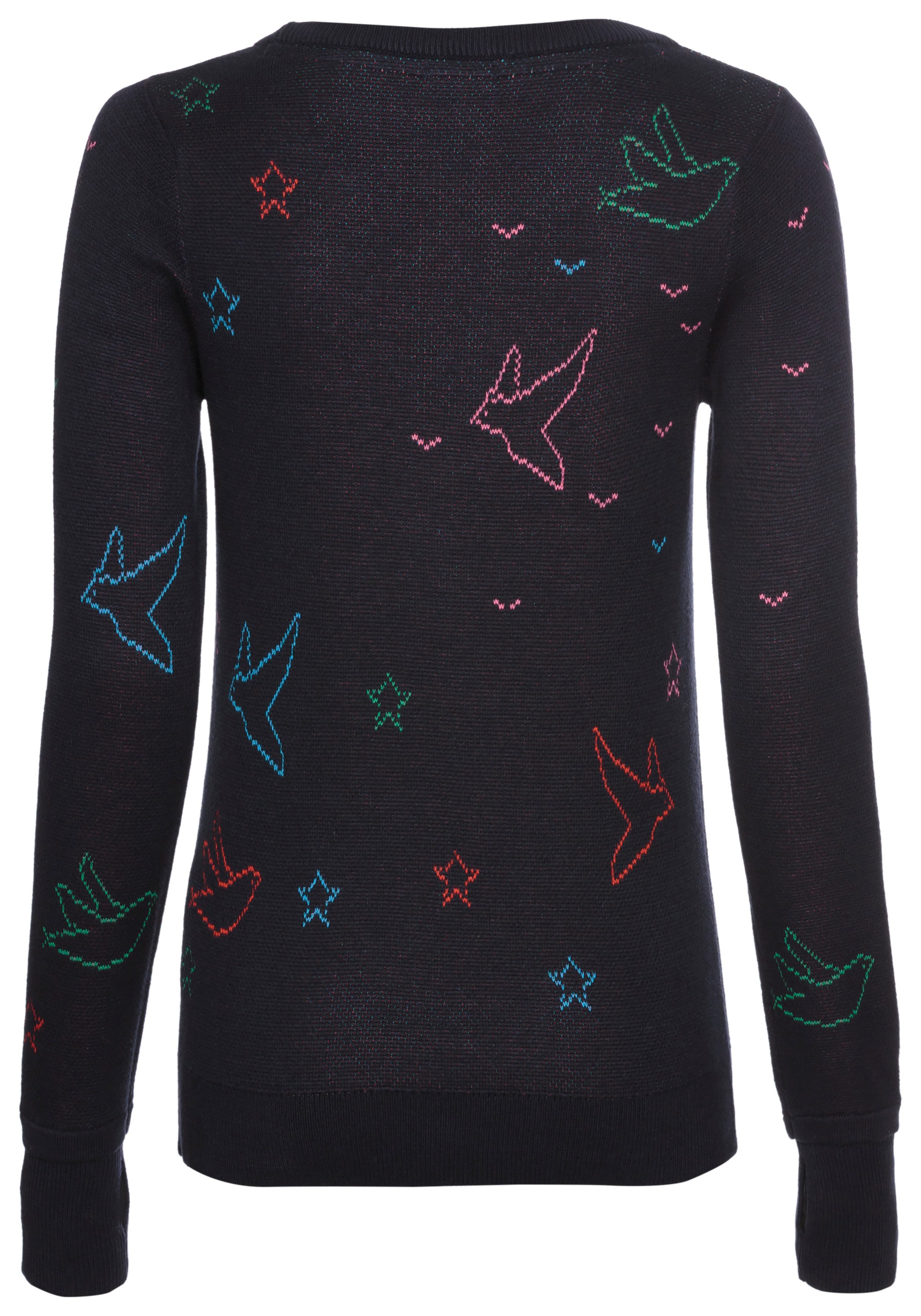 KangaROOS Rundhalspullover mit gestrickten Motiven