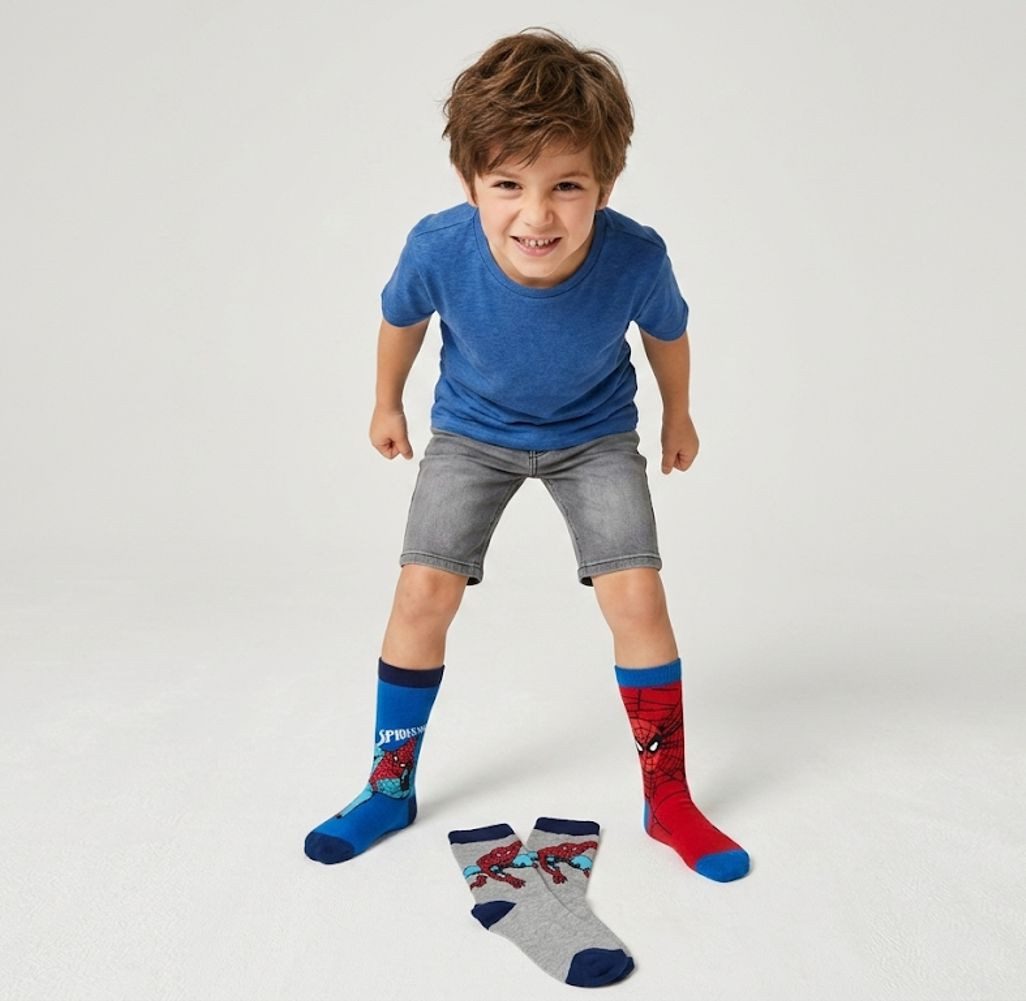 Spiderman Feinsocken SPIDERMAN Socken Set 6 Paar Jungensocken Kindersocken Kinder Strümpfe