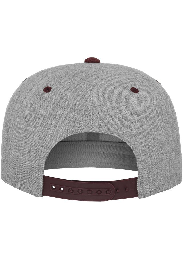 Snapback Cap 2-Tone Flexfit Classic heathergrey/maroon Snapback Flex