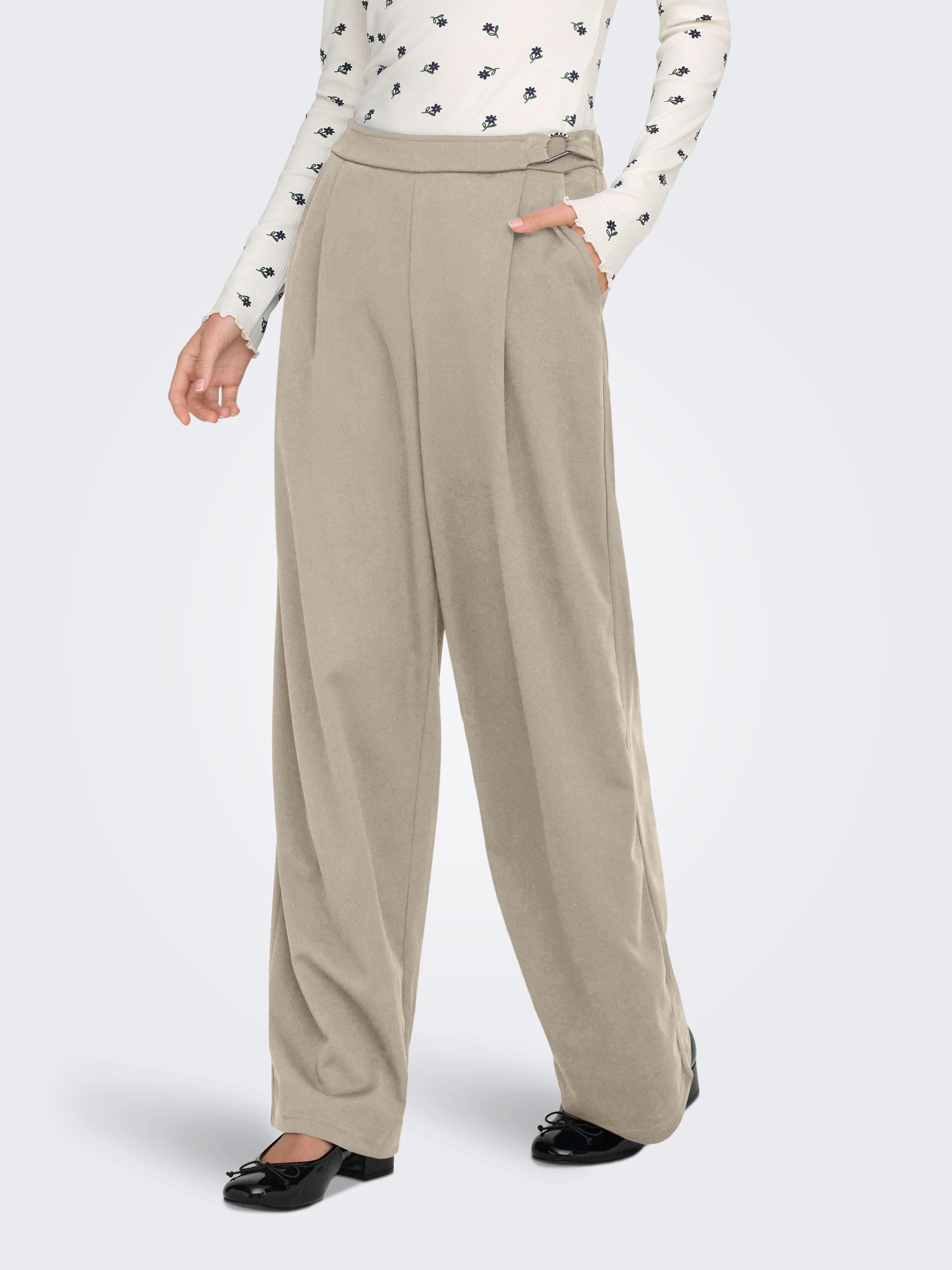 ONLY Anzughose ONLSANIA LIFE WIDE BUCKLE PANT JRS Materialmix günstig online kaufen