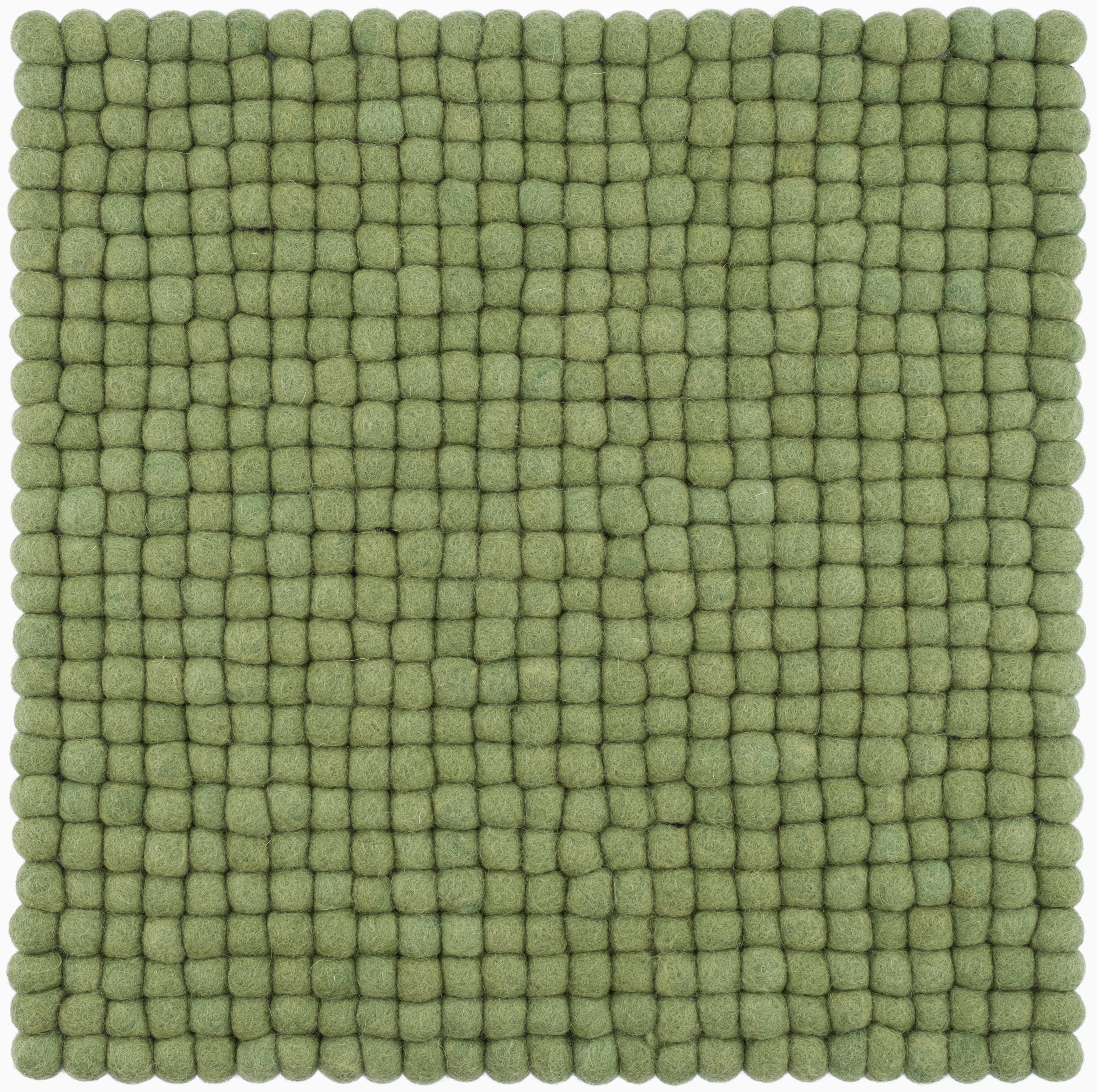 myfelt Stuhlkissen Filzkugel x Kaspar 36 Sitzauflage cm, reiner 100% eckig - 36 schmutzabweisend Schurwolle, quadratisch