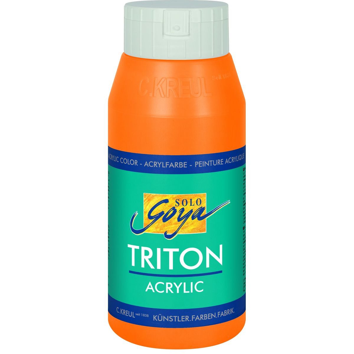 C. KREUL Acrylfarbe KREUL Acrylfarbe SOLO Goya TRITON orange fluoreszierend 750ml Flasche