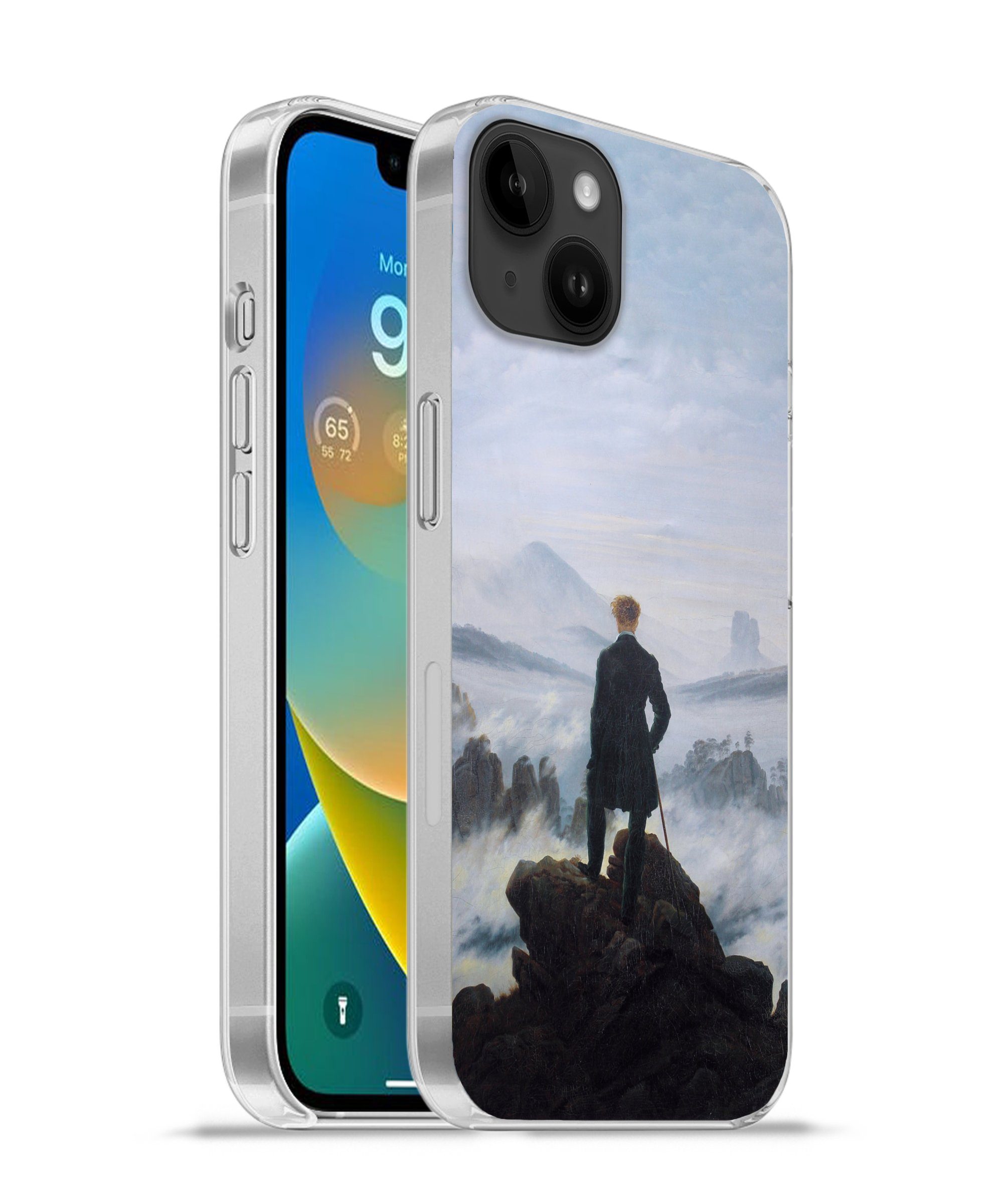 MuchoWow Handyhülle für Apple iPhone 14 Plus Der Wanderer über dem Nebelmeer - Caspar Davi, Smartphone-Bumper, Print, Handy Schutzhülle Dünn