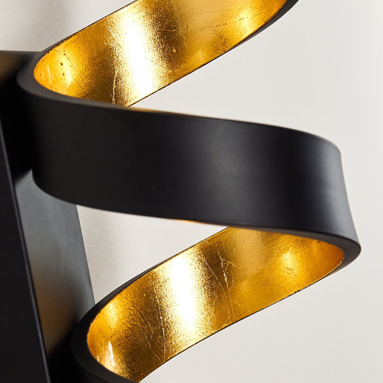 »Delia« Schwarz/Gold, 3x3 Kelvin, aus der Wandleuchte Lichteffekt 450 Wandlampe hofstein LED Lumen, Metall Innen. an Wand Watt, 3000 in